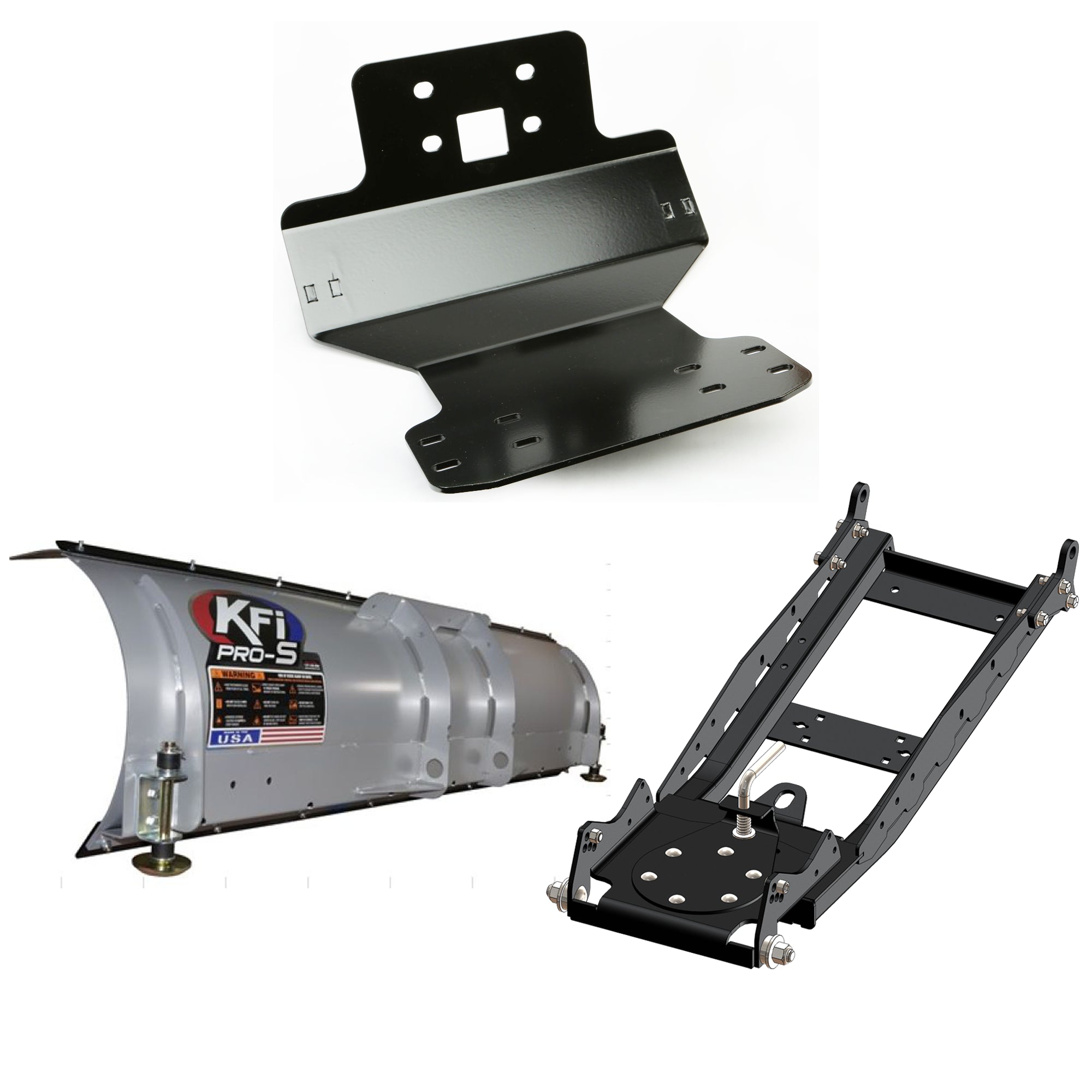 KFI UTV Snow Plow Kit For John Deere Gator HPX 4X4 2004-2017-72" Steel Blade - 105072