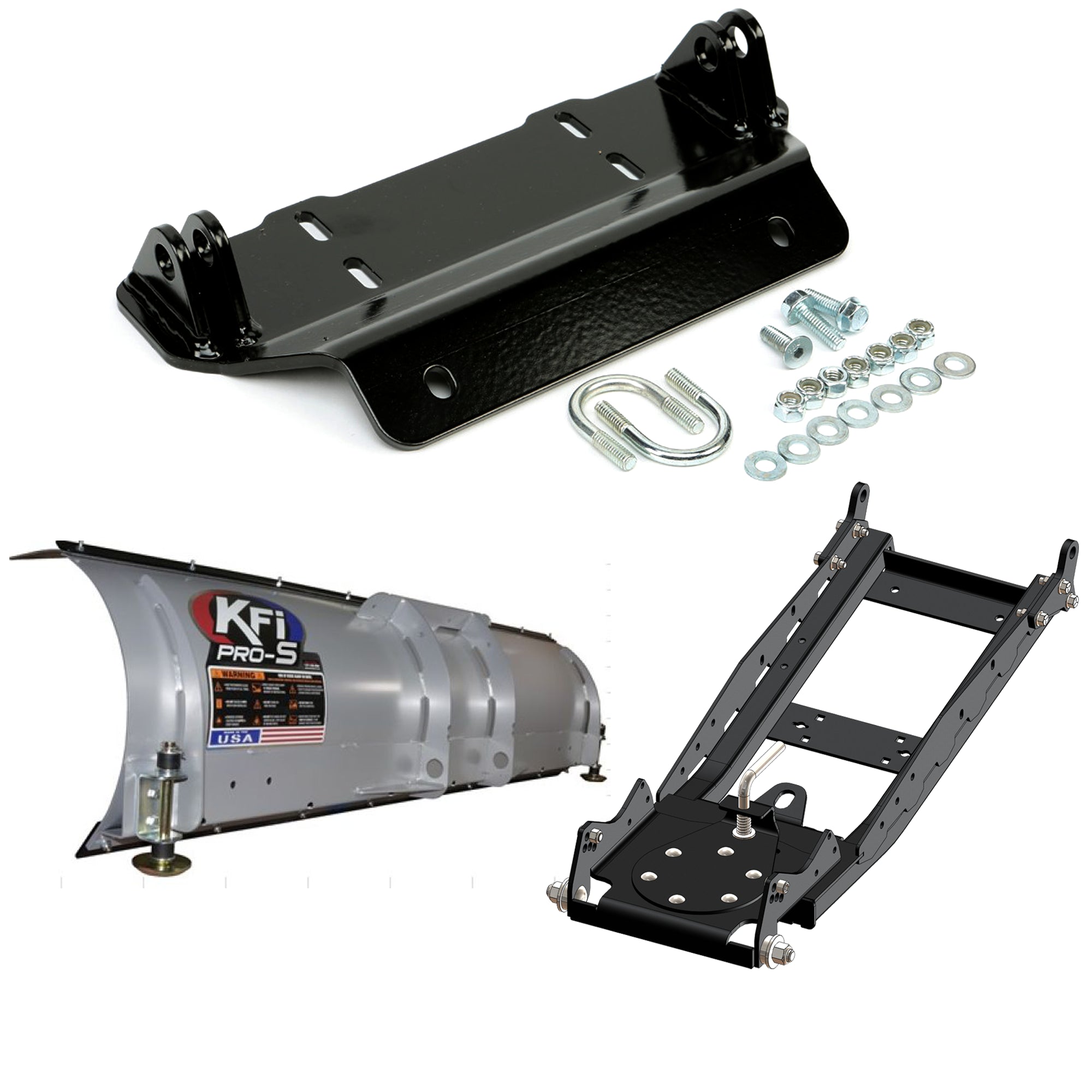 KFI UTV Snow Plow Kit For CF-Moto UFORCE 500 2016-2020-72" Steel Blade - 105072