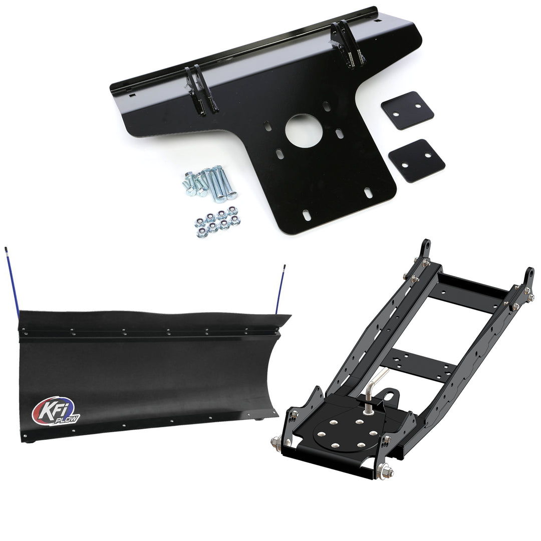 KFI UTV Snow Plow Kit For Kawasaki Mule PRODX/DXT KAF1000 Diesel EPS 2016-2023-60" Pro-Poly Blade - 105860