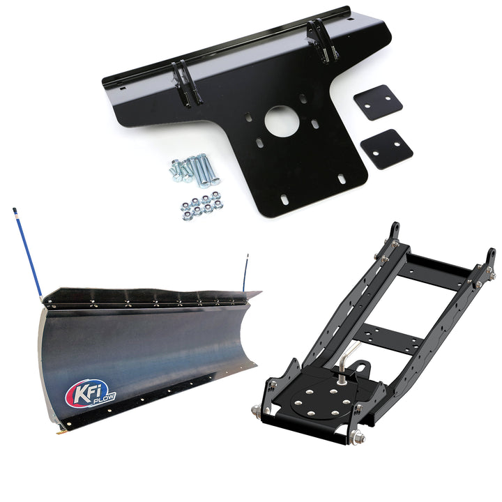 KFI UTV Snow Plow Kit For Kawasaki Mule PRODX/DXT KAF1000 Diesel EPS 2016-2023-66" Pro-Poly Blade - 105866