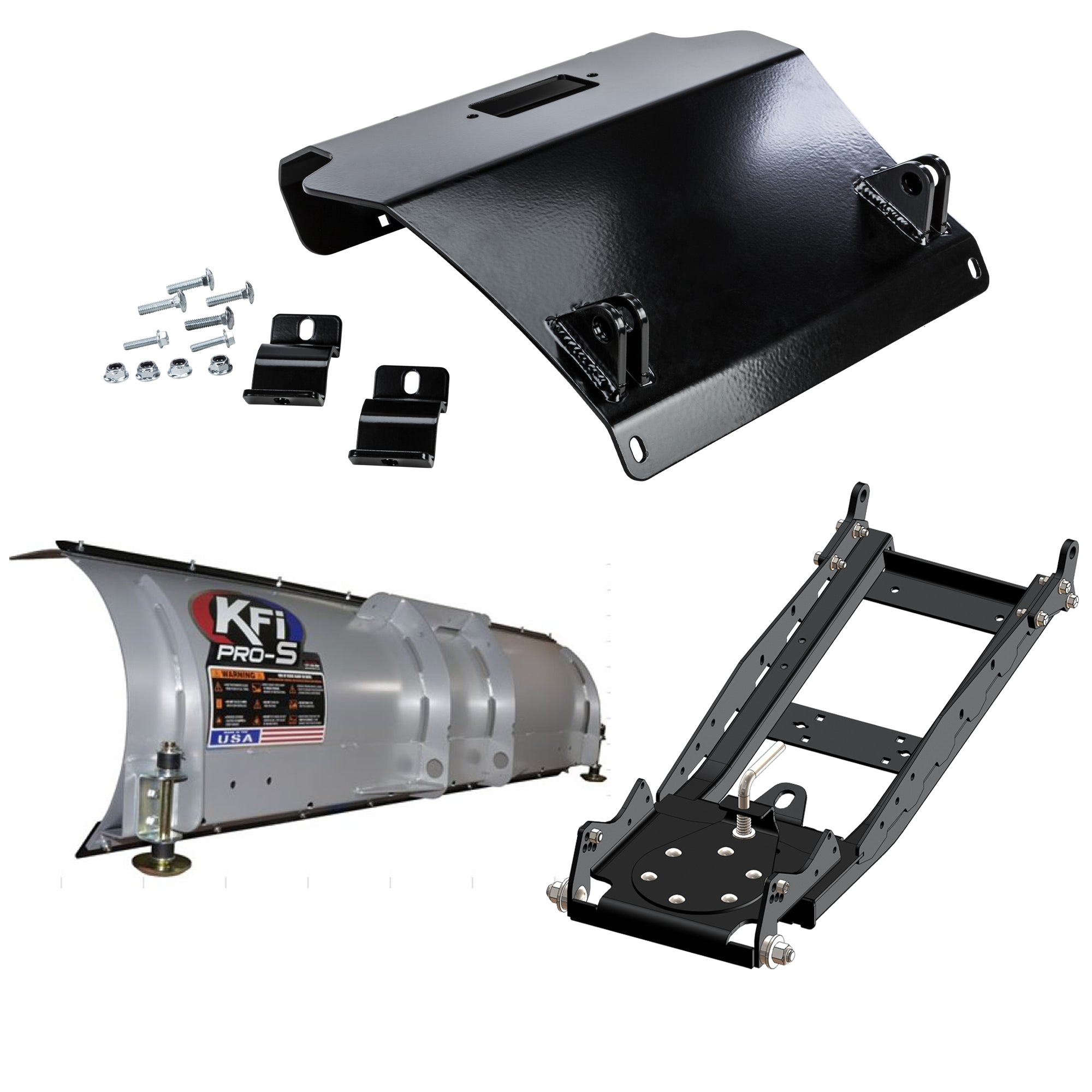 KFI UTV Snow Plow Kit For Kymco UXV 500 2009-2018-72" Steel Blade - 105072