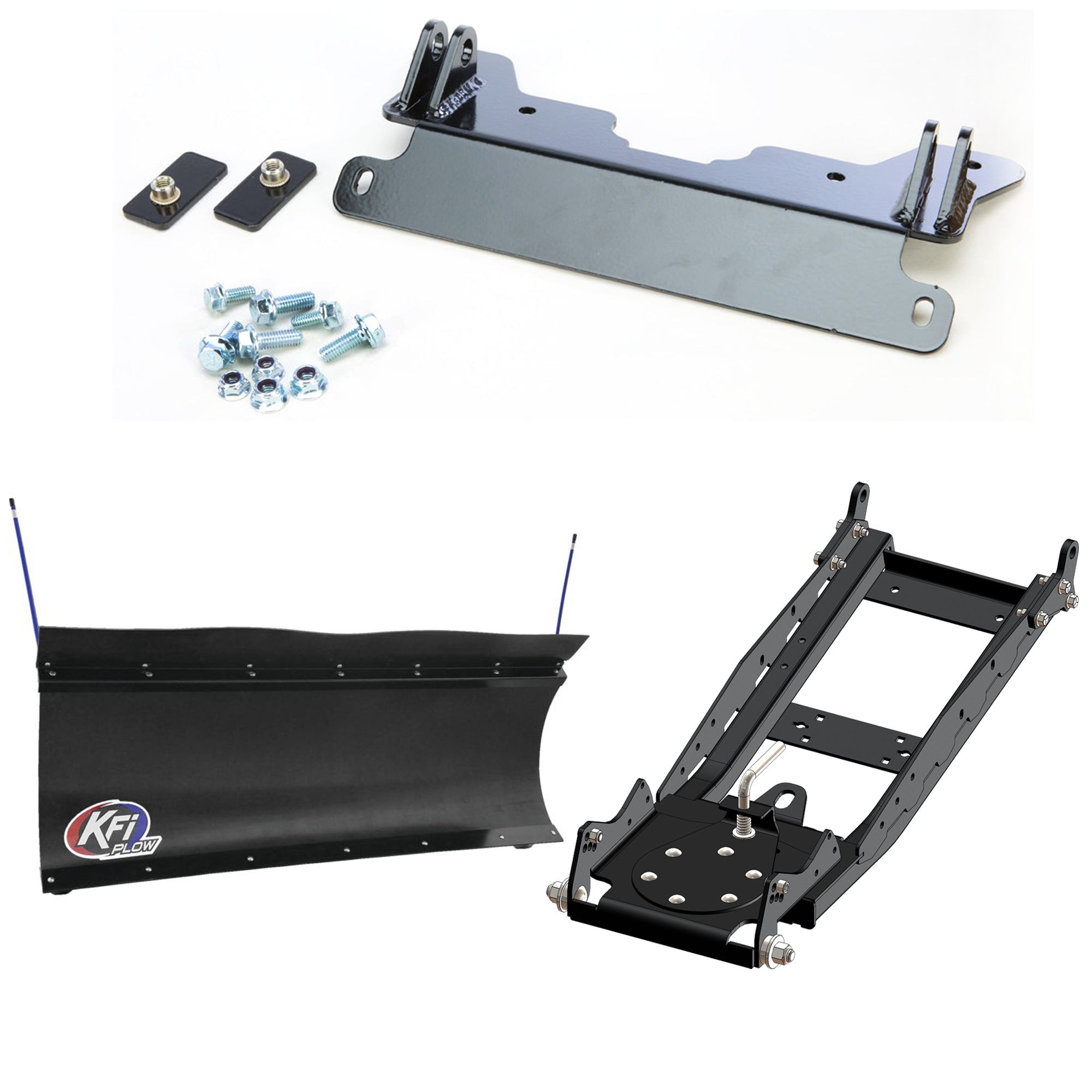 KFI UTV Snow Plow Kit For Can-Am Defender Max HD10 4x4 XMR DPS 2019-2024-60" Pro-Poly Blade - 105860