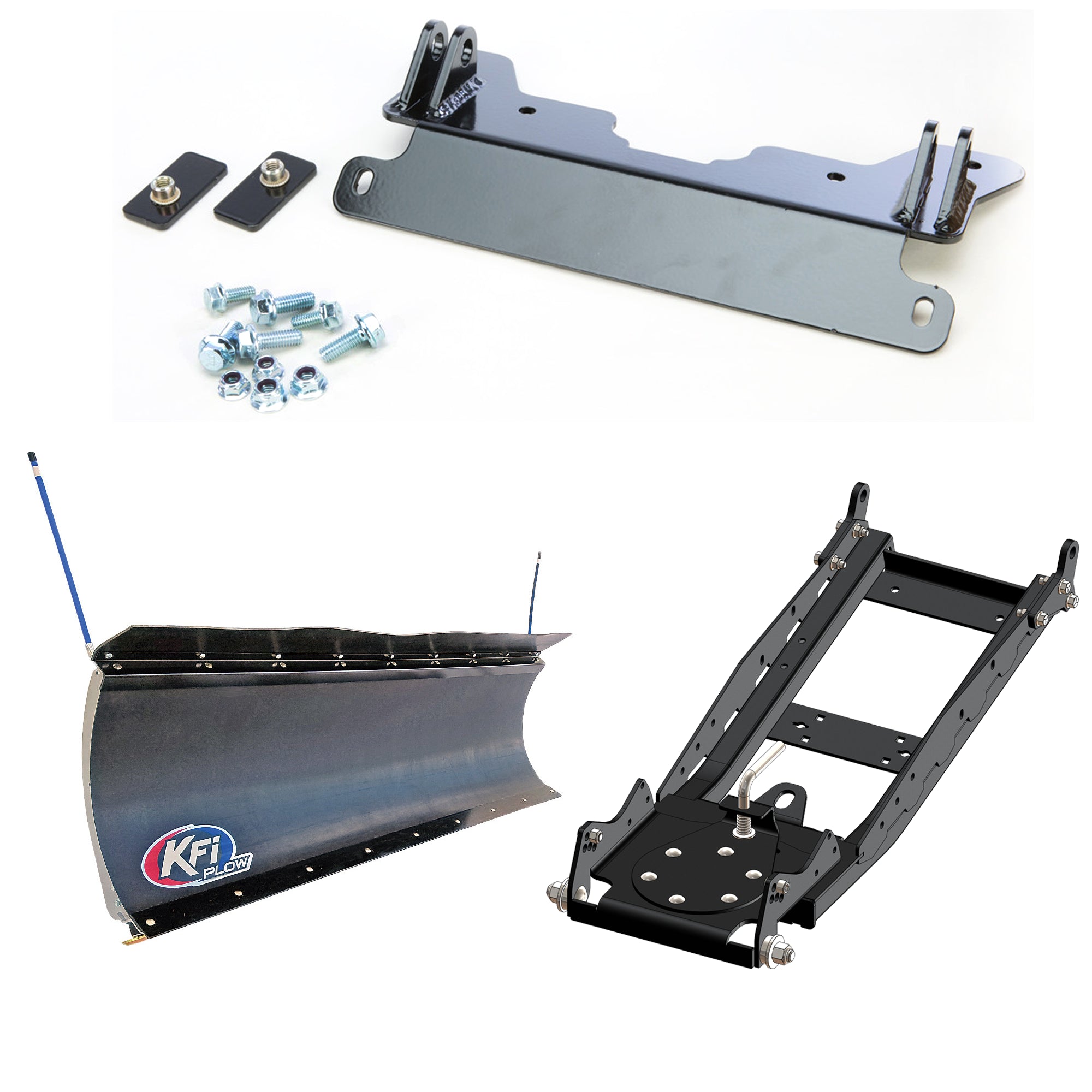 KFI UTV Snow Plow Kit For Can-Am Defender Pro HD10 2020-2024-72" Pro-Poly Blade - 105872