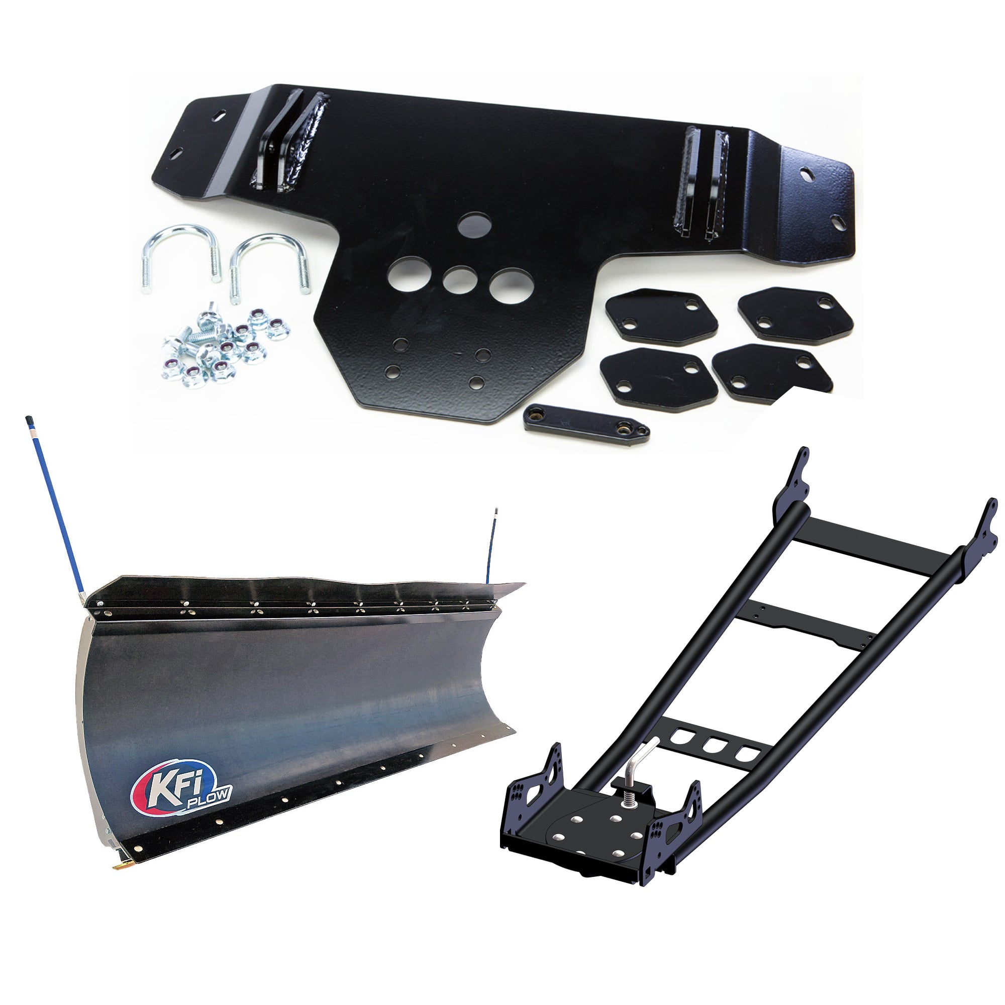KFI UTV Mid-Mount Snow Plow Kit For Polaris RZR 4 900 EPS 2014