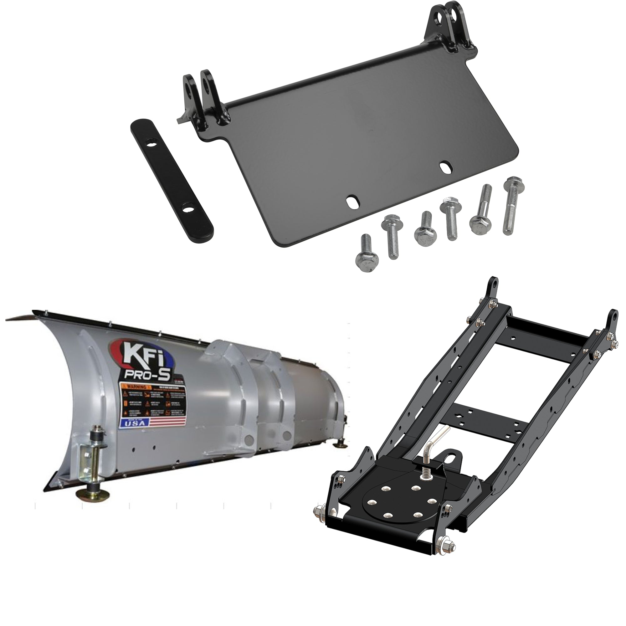 KFI UTV Snow Plow Kit For Tracker SVX1000 2020-66" Steel Blade - 105066