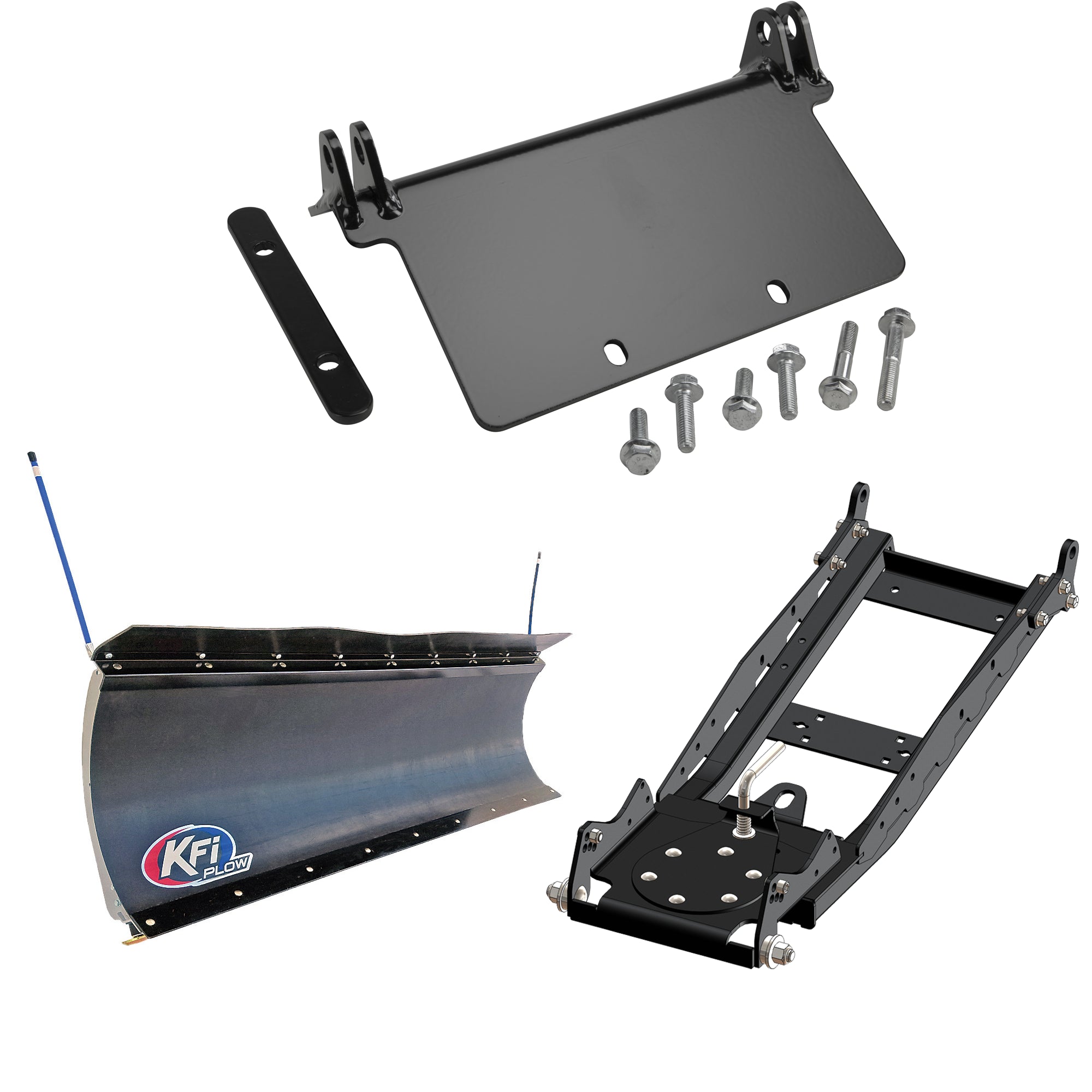 KFI UTV Snow Plow Kit For New Holland Rustler 850 2018-2021-72" Pro-Poly Blade - 105872