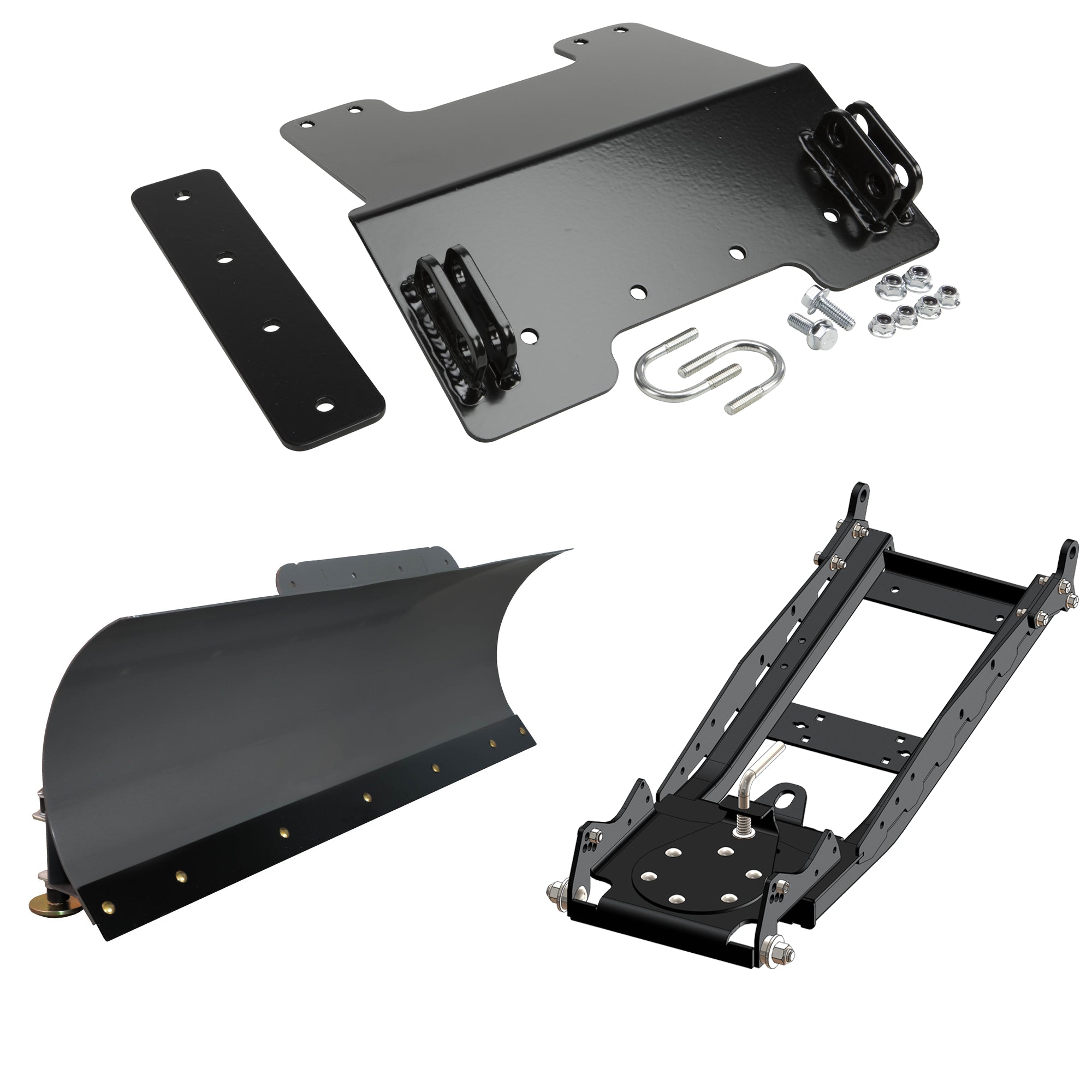 KFI UTV Snow Plow Kit For Kawasaki Mule SX KAF400/4x4 XC 2017-2023-60" Steel Blade - 105060