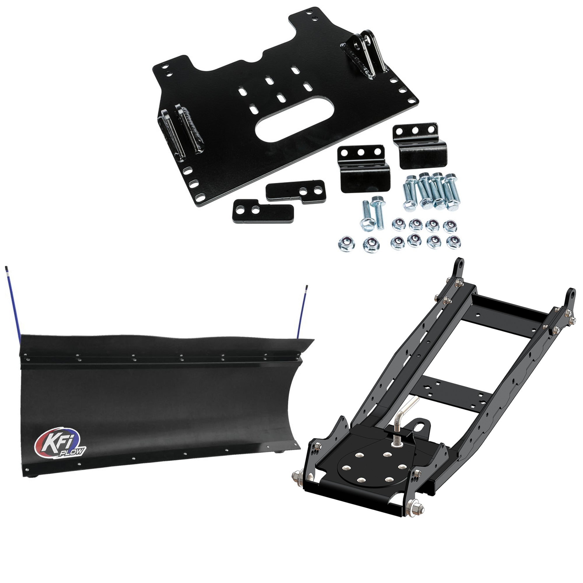 KFI UTV Snow Plow Kit For Can-Am Maverick 1000 2013-2018-60" Pro-Poly Blade - 105860