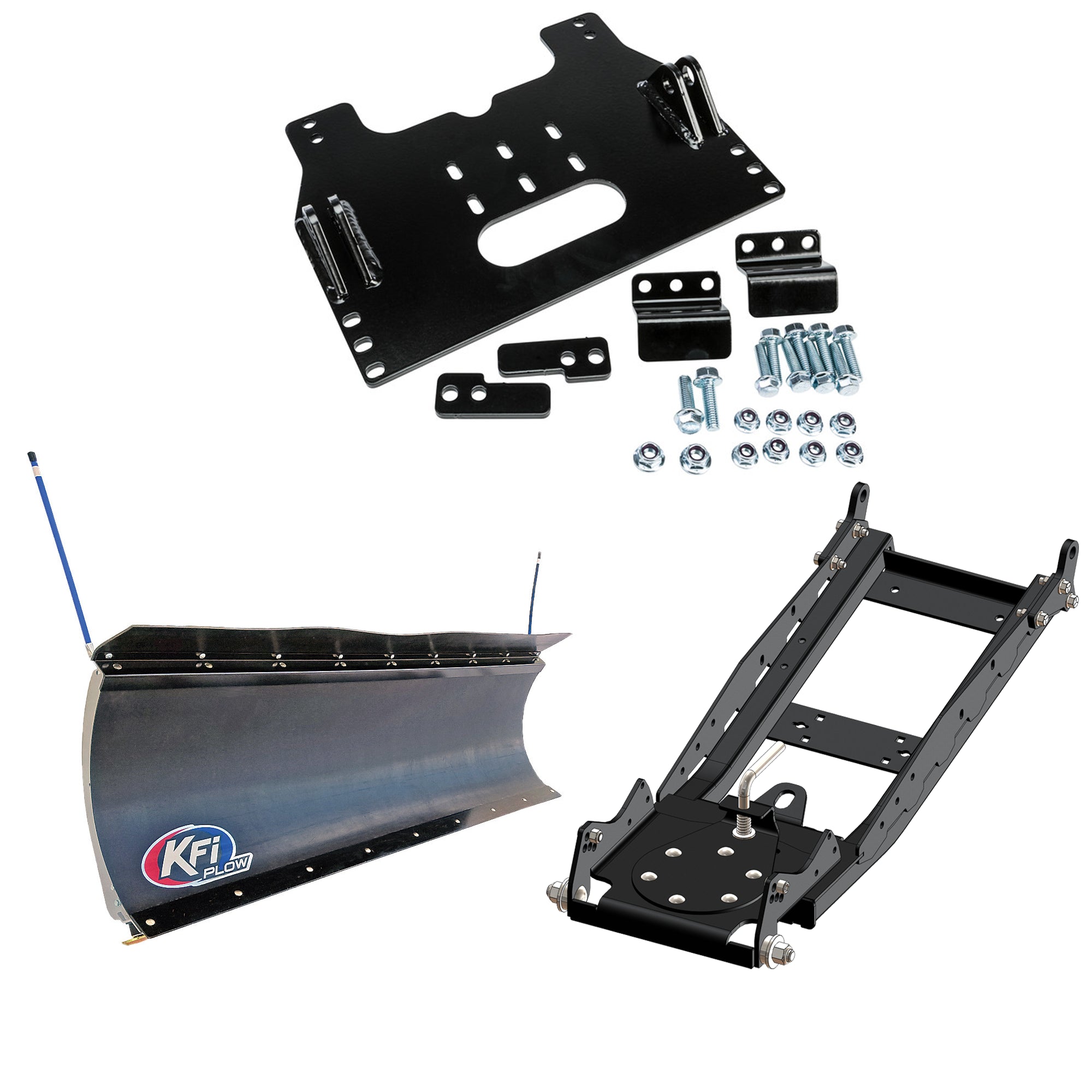 KFI UTV Snow Plow Kit For Can-Am Maverick 1000 2013-2018-66" Pro-Poly Blade - 105866