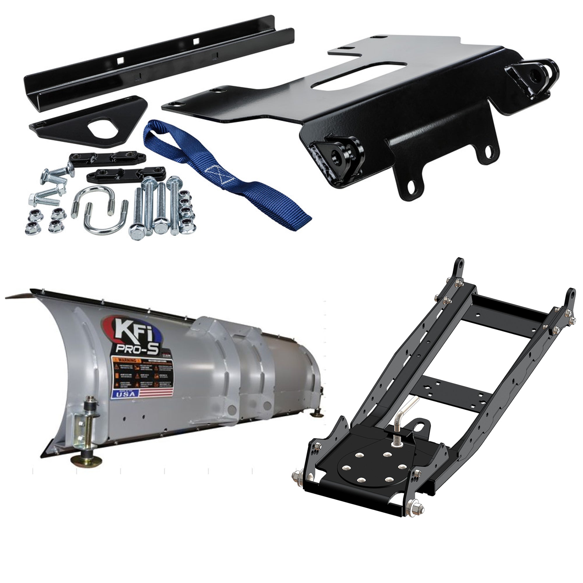 KFI UTV Snow Plow Kit For Tracker 500S 2020-2022-72" Steel Blade - 105072