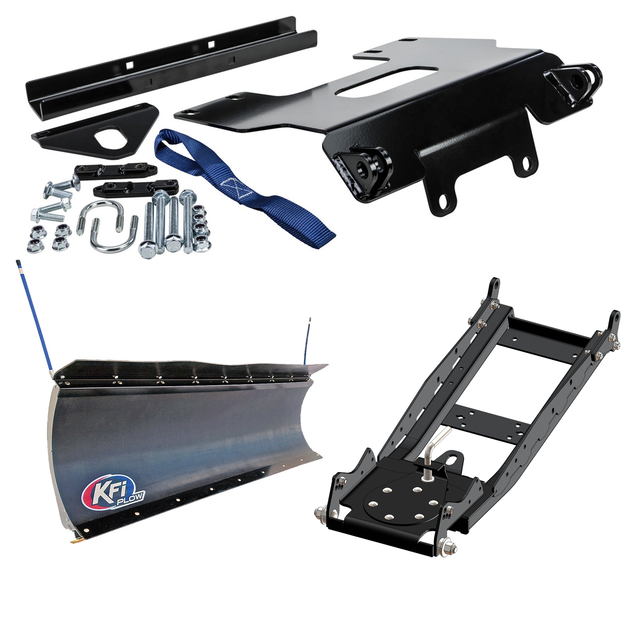 KFI UTV Snow Plow Kit For Tracker 500S 2020-2022-72" Pro-Poly Blade - 105872
