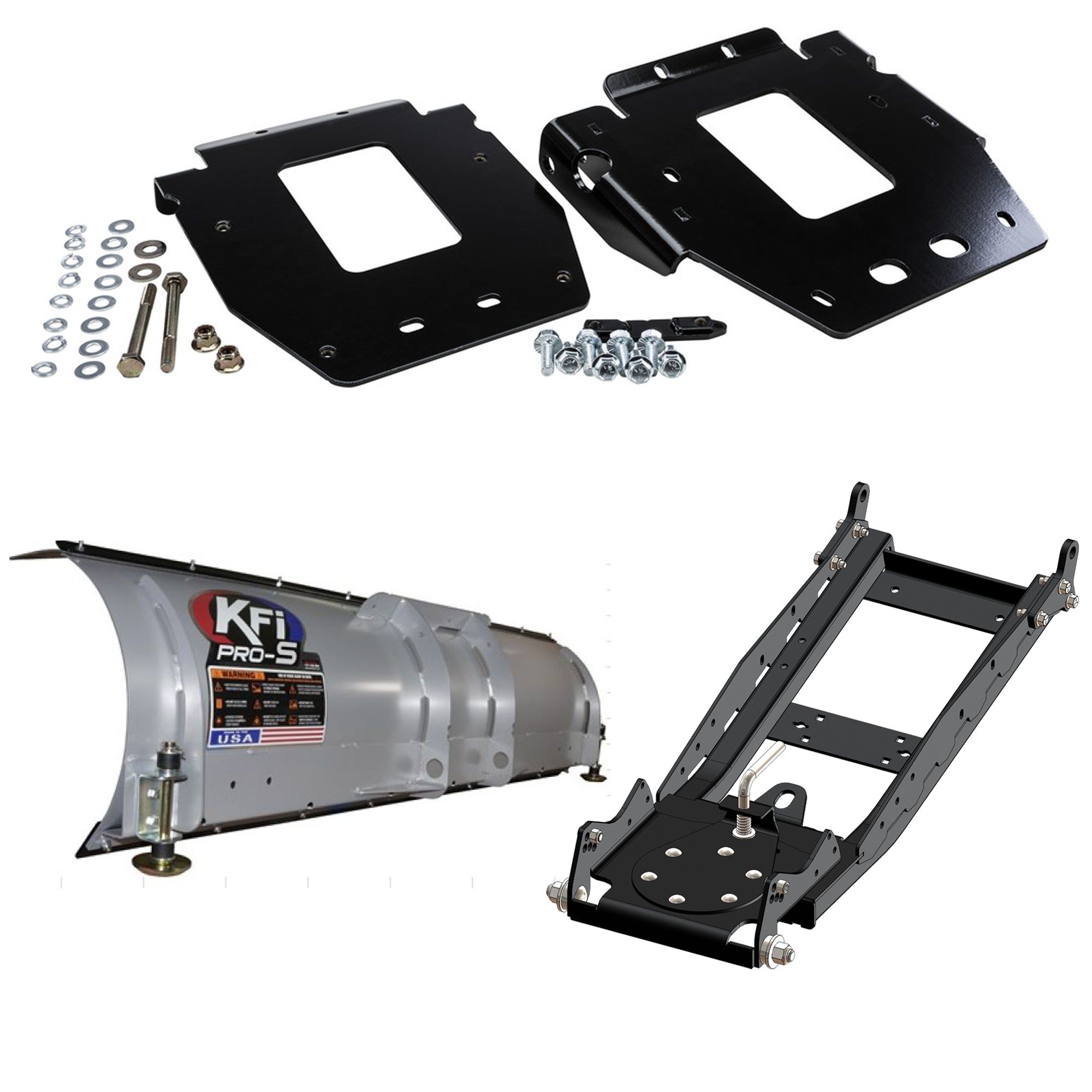 KFI UTV Snow Plow Kit For Polaris RZR Trail S 900/10002020-2023-66" Steel Blade - 105066