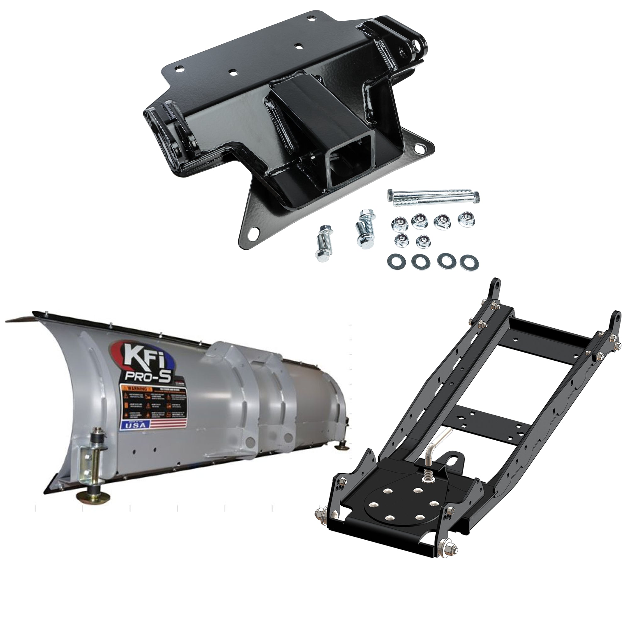 KFI UTV Snow Plow Kit For Can-Am Commander 1000/Max 1000 2021-2024-66" Steel Blade - 105066