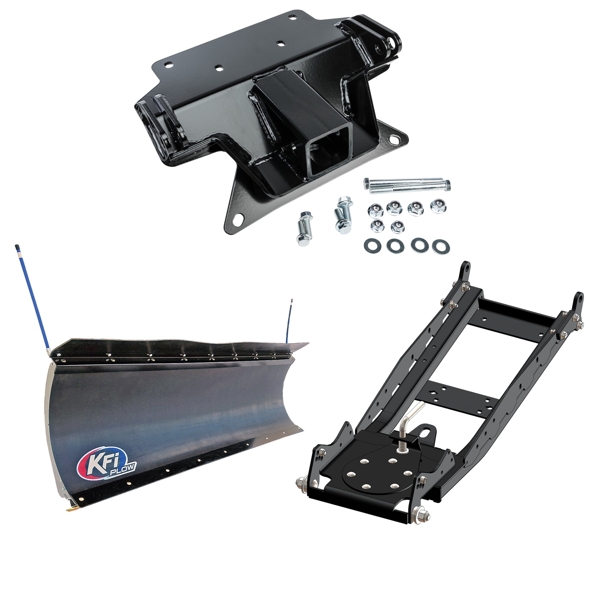 KFI UTV Snow Plow Kit For Can-Am Maverick Sport Max 1000R 4x4 DPS 2018-2024-72" Pro-Poly Blade - 105872