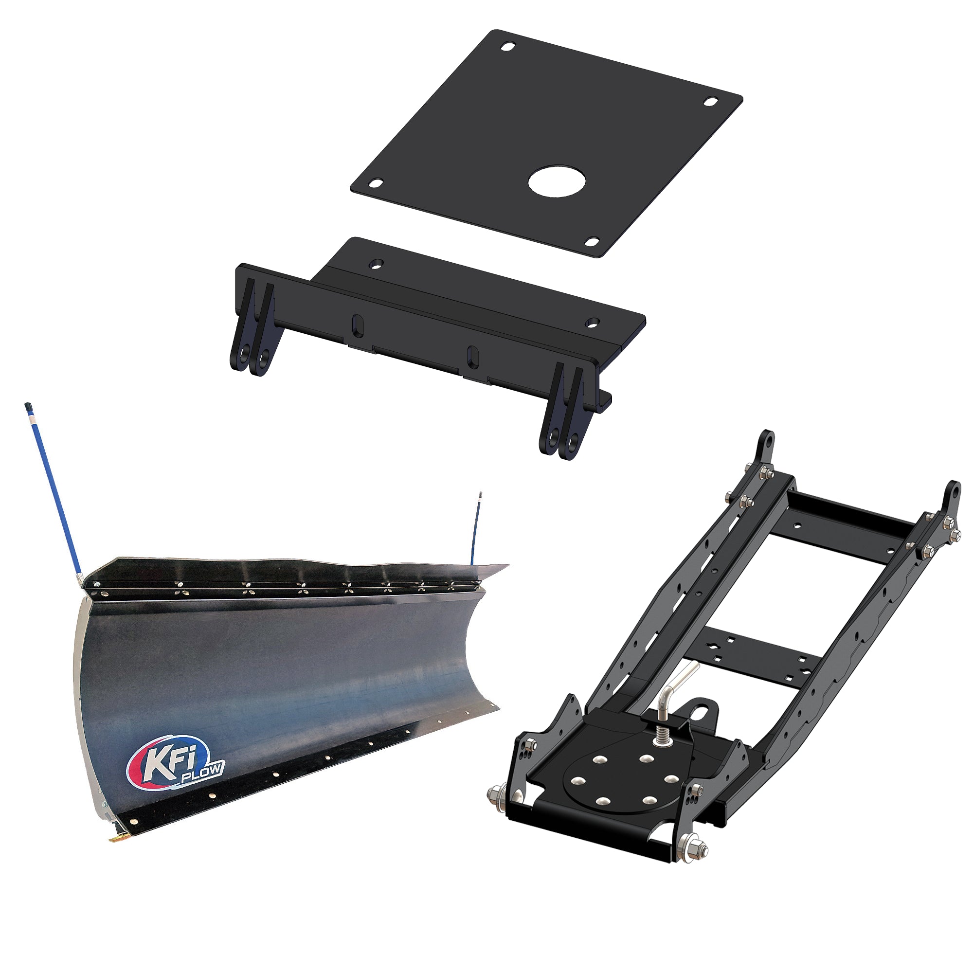 KFI UTV Snow Plow Kit For Yamaha Wolverine X2/X4 2020-2023-66" Pro-Poly Blade - 105866