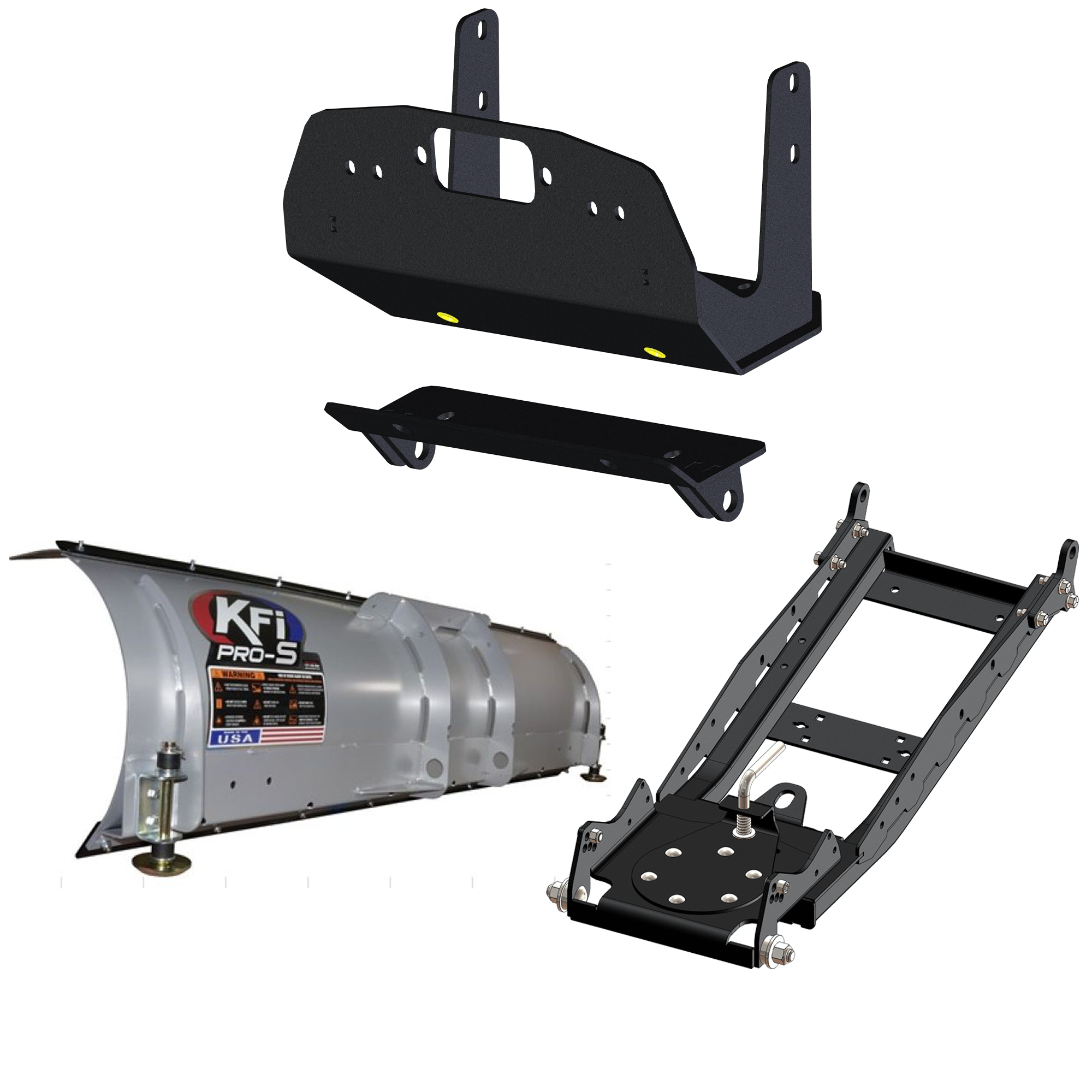 KFI UTV Snow Plow Kit For CF-Moto ZFORCE 950 Sport 2020-2021-66" Steel Blade - 105066