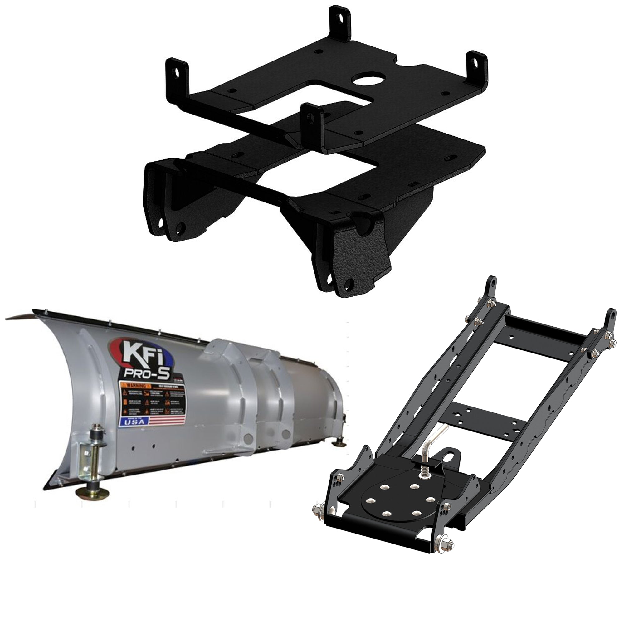 KFI UTV Snow Plow Kit For Polaris RZR Pro R/XP/4 2020-2023-72" Steel Blade - 105072