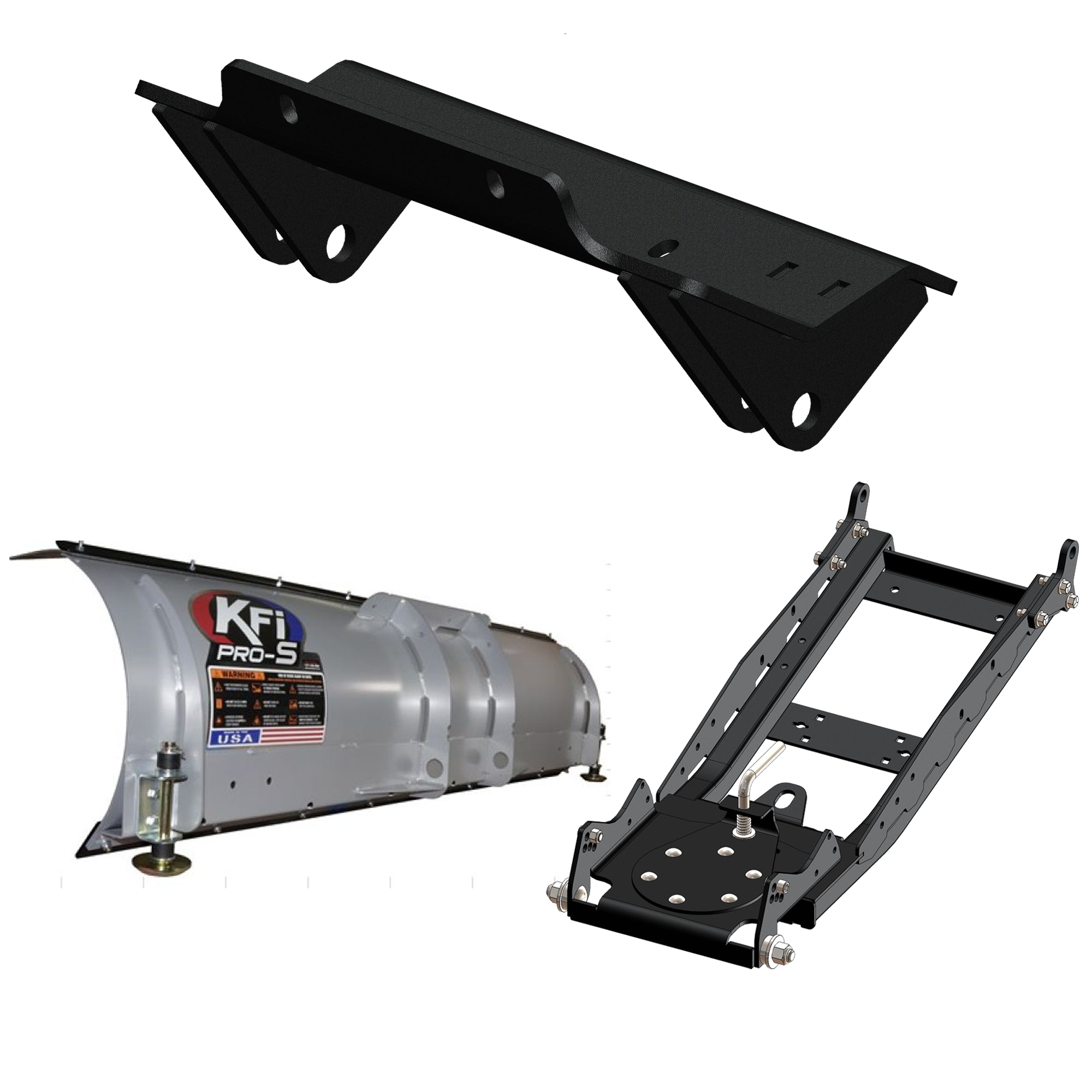 KFI UTV Snow Plow Kit For Kawasaki Teryx KRX4 1000 2023-72" Steel Blade - 105072