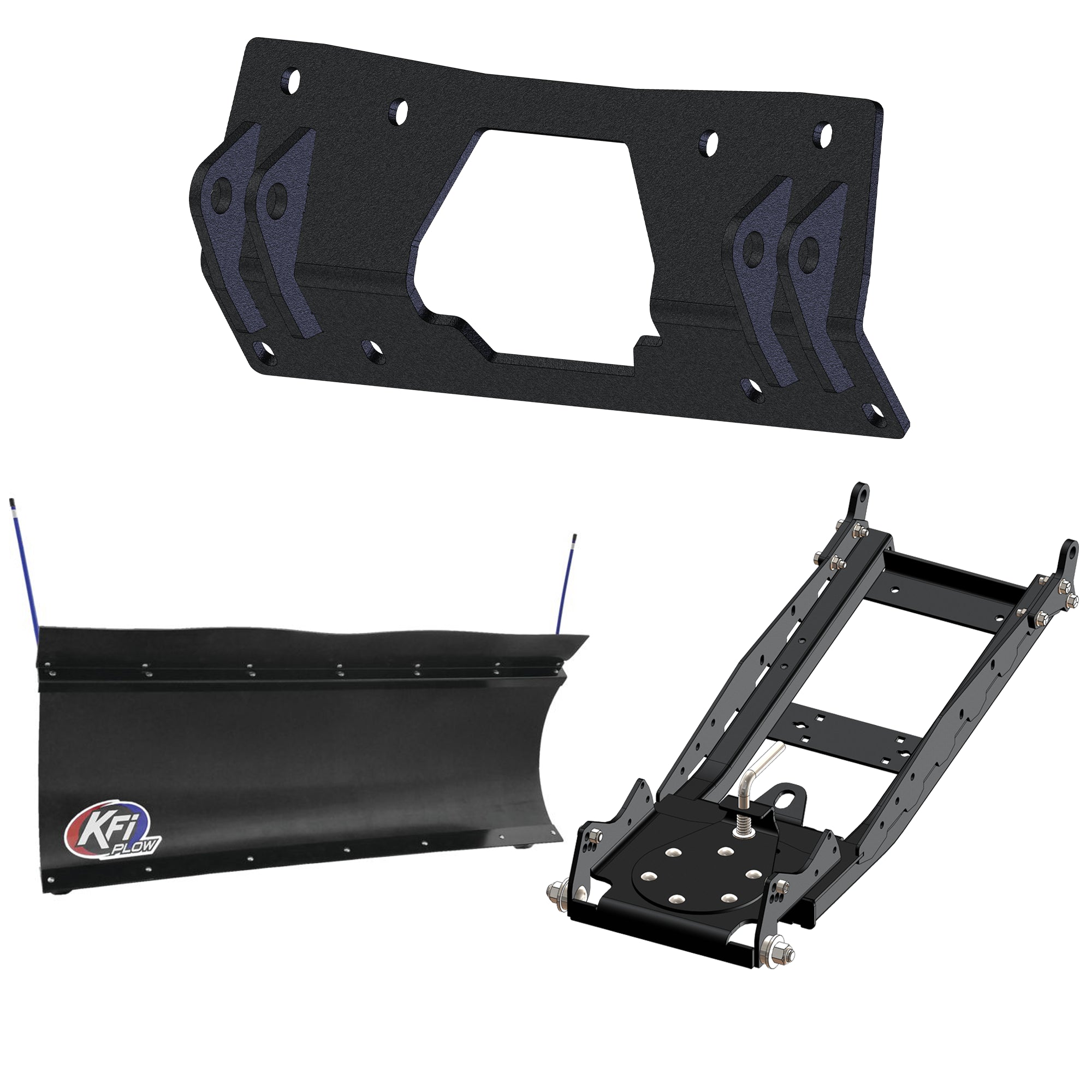 KFI UTV Snow Plow Kit For Polaris Ranger Crew SP 570 2022-2023-60" Pro-Poly Blade - 105860