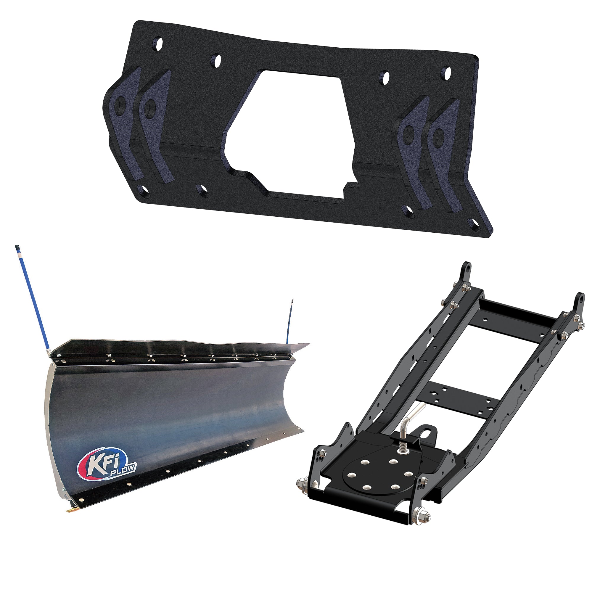 KFI UTV Snow Plow Kit For Polaris Ranger Crew SP 570 2022-2023-72" Pro-Poly Blade - 105872