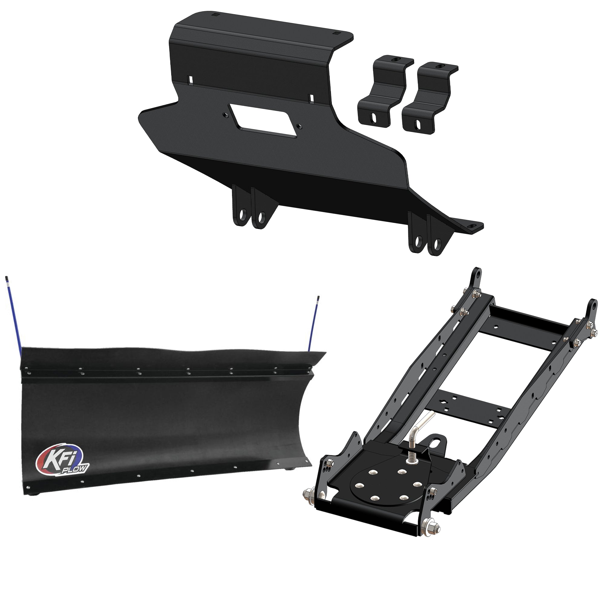 KFI UTV Snow Plow Kit For Kymco UXV 700i 2018-2022-60" Pro-Poly Blade - 105860