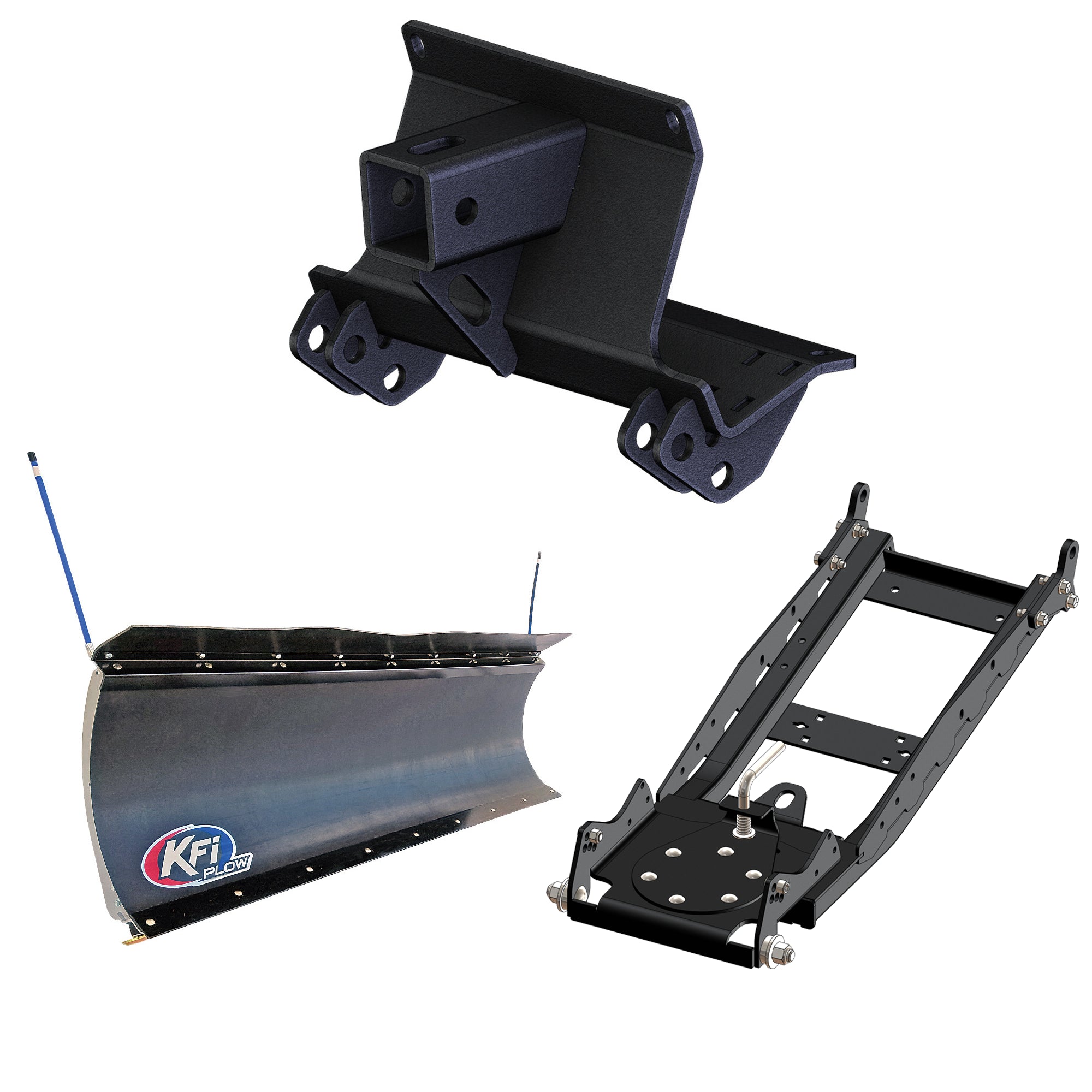 KFI UTV Snow Plow Kit For Polaris Ranger Crew XP 1000 Big Game Edition 2021-2022-72" Pro-Poly Blade - 105872