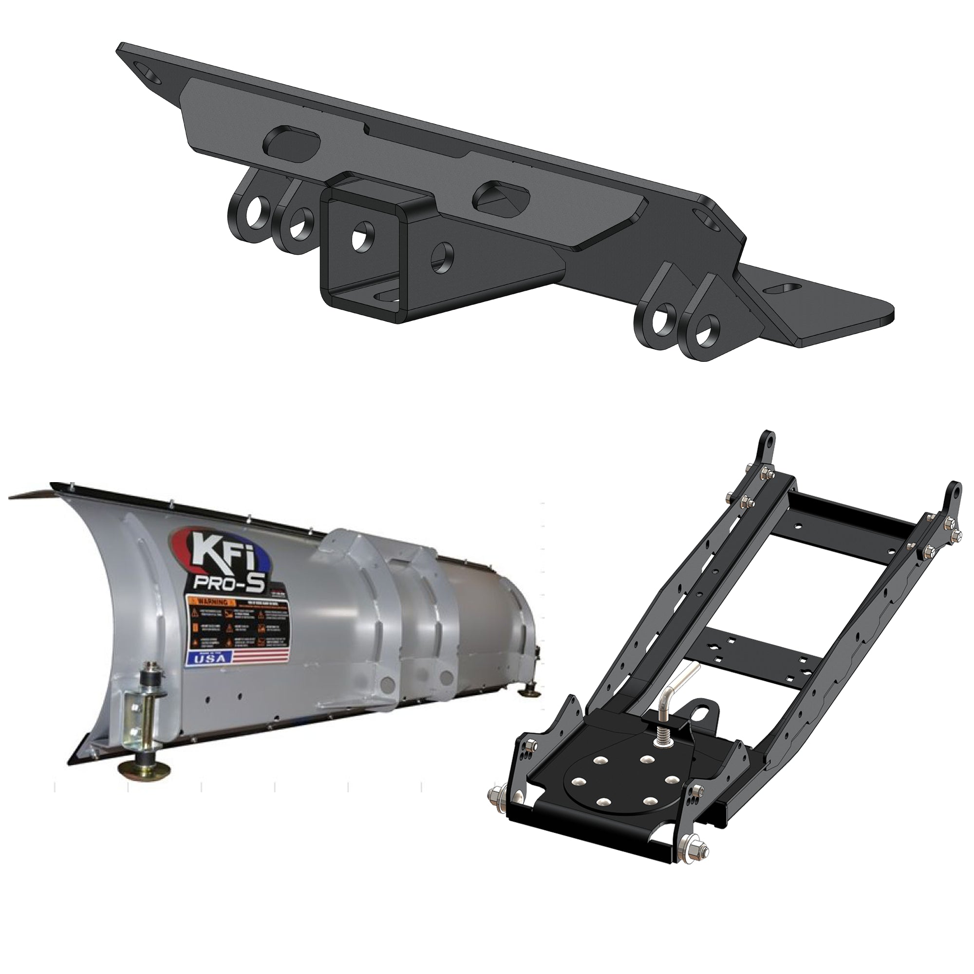 KFI UTV Snow Plow Kit For Polaris Ranger 700 2005-2008-66" Steel Blade - 105066
