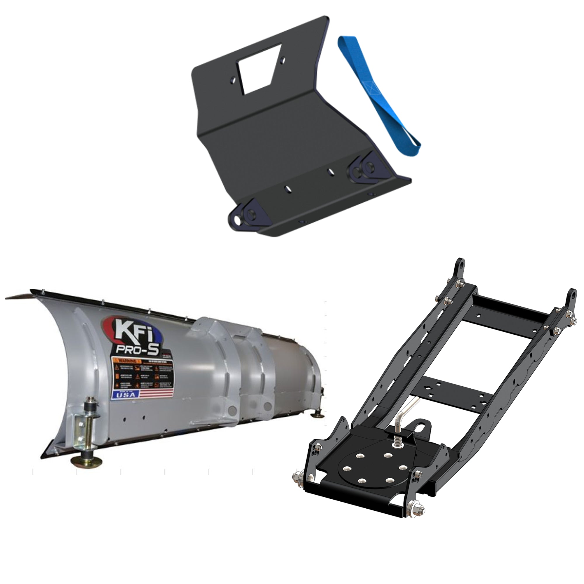 KFI UTV Snow Plow Kit For CF-Moto ZFORCE 950 G2 Sport/Trail 2023-72" Steel Blade - 105072