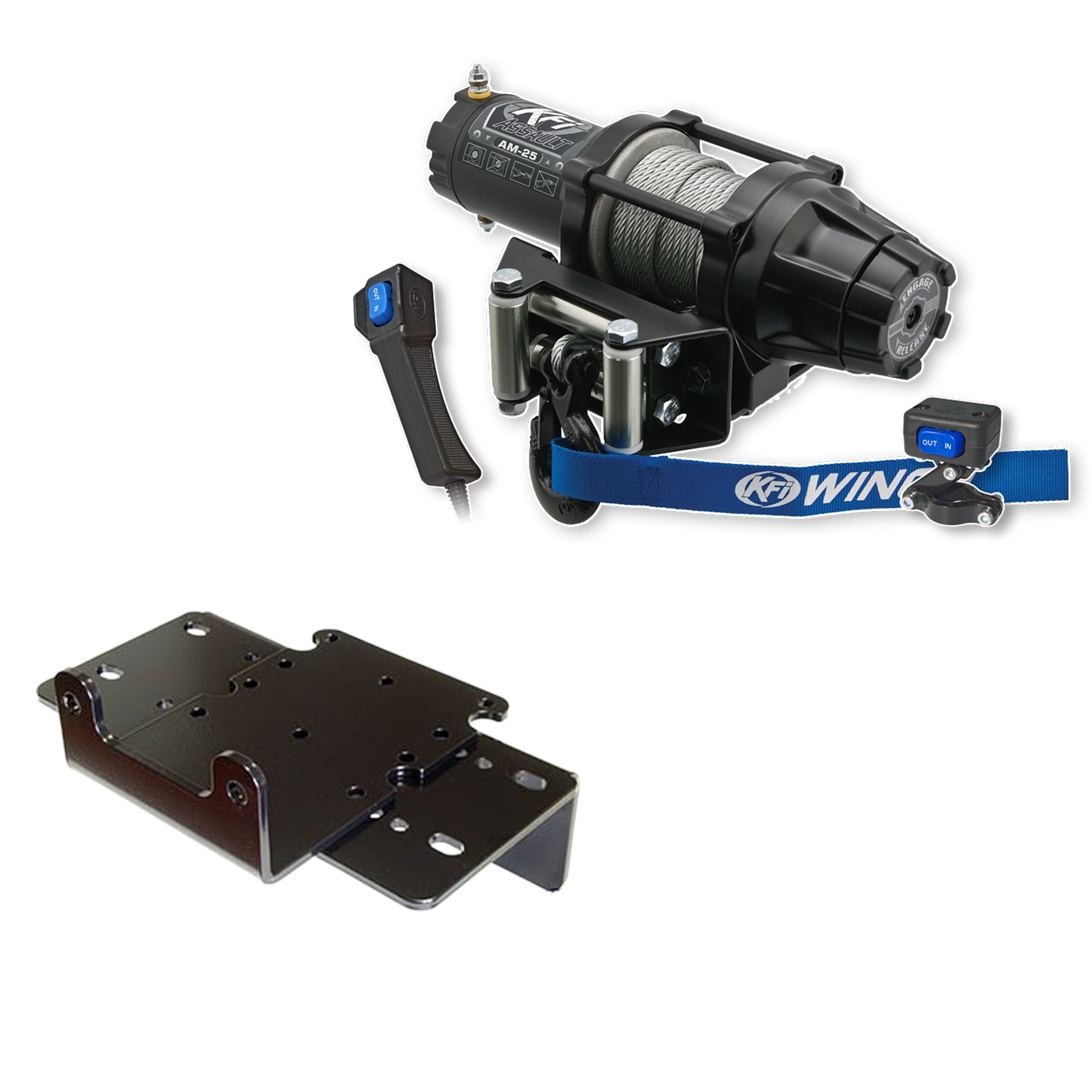 KFI Winch Kit For Kubota RTV900 / RTV1140 (w/1.25" Front Reciever) 2004-2008