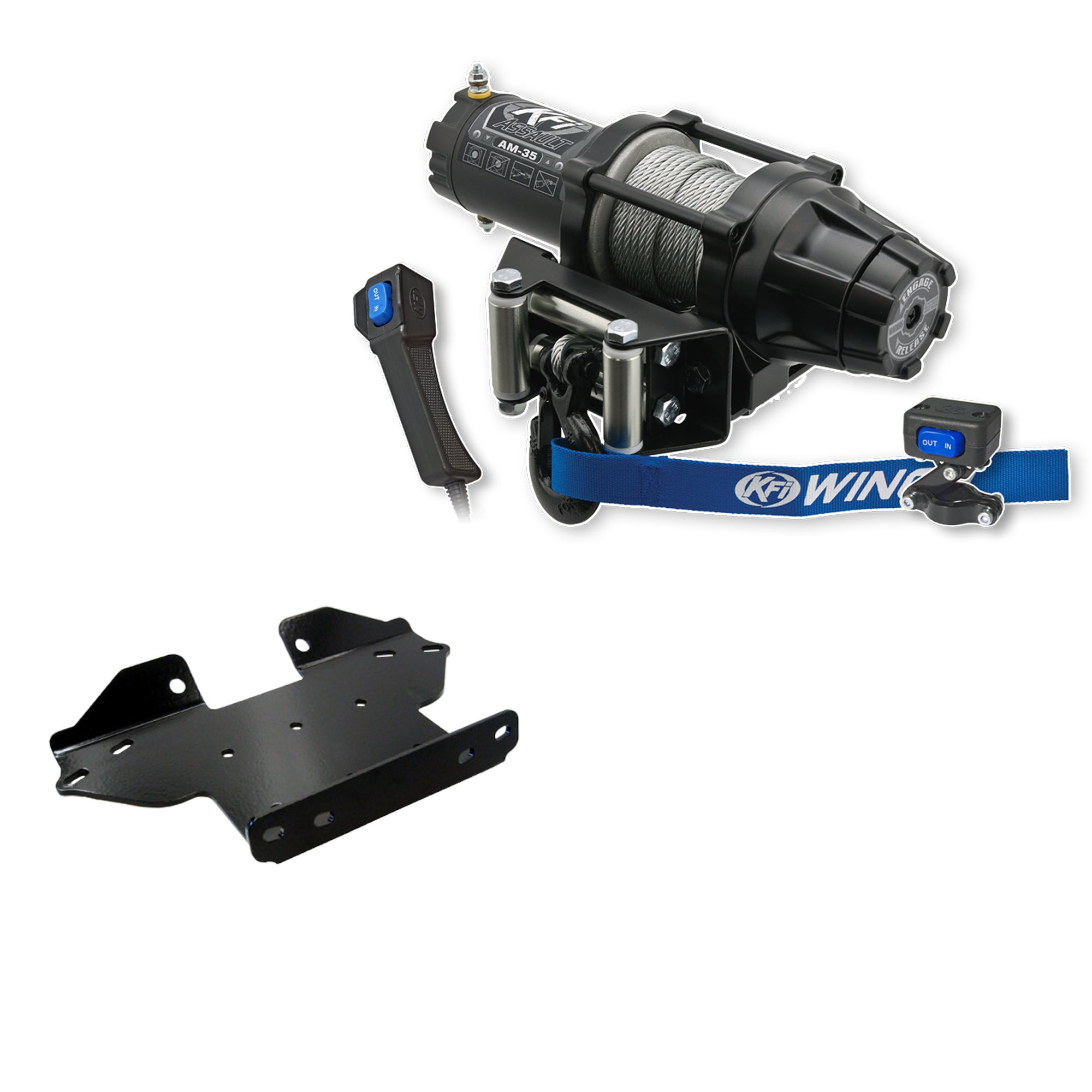 KFI Winch Kit For Kawasaki 750 Brute Force 4x4, 4x4i, 4x4i EPS 2005-2024