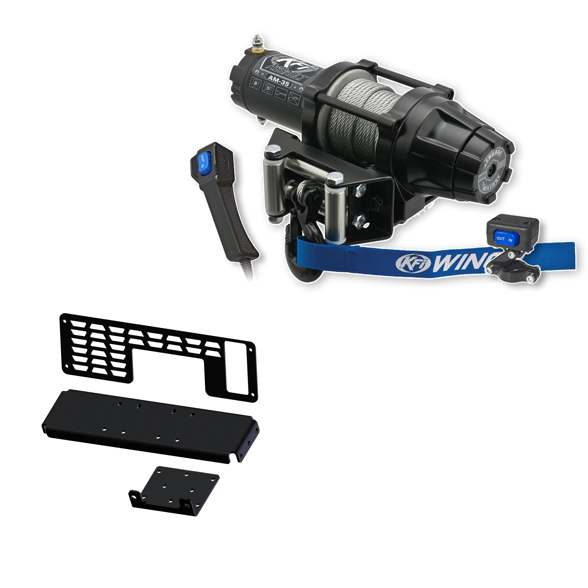 KFI Winch Kit For Polaris 500 Ranger Full-Size 2x4 2001-2008