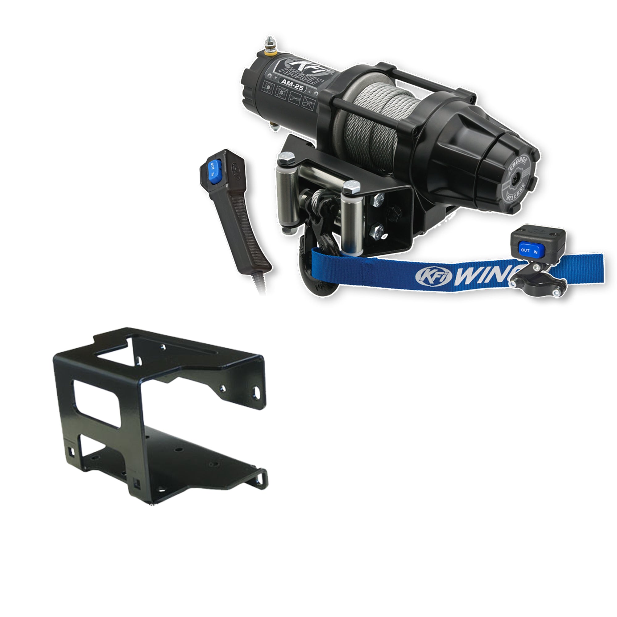KFI Winch Kit For Polaris Hawkeye 2x4, 4x4 2006-2007