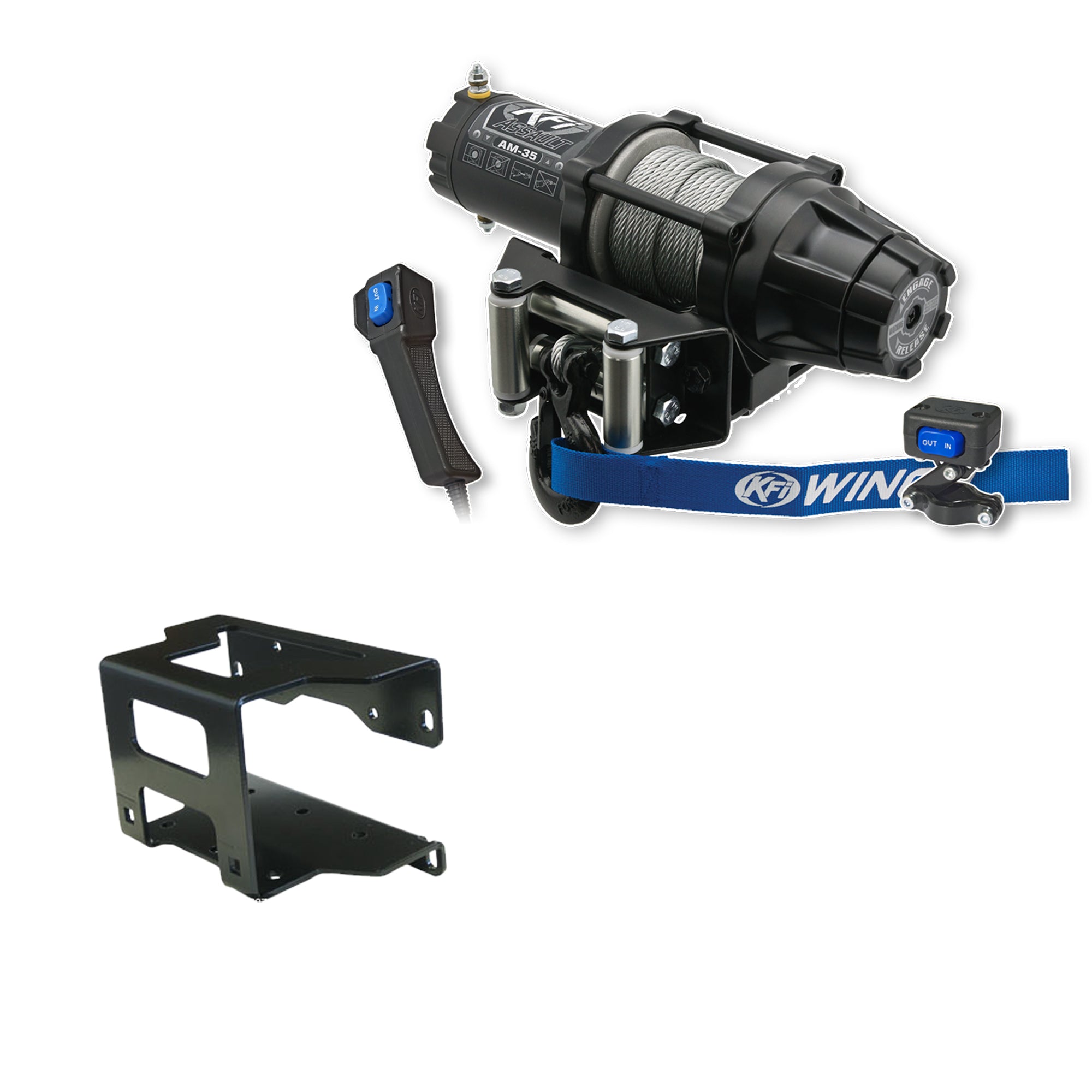 KFI Winch Kit For Polaris Hawkeye 2x4, 4x4 2006-2007