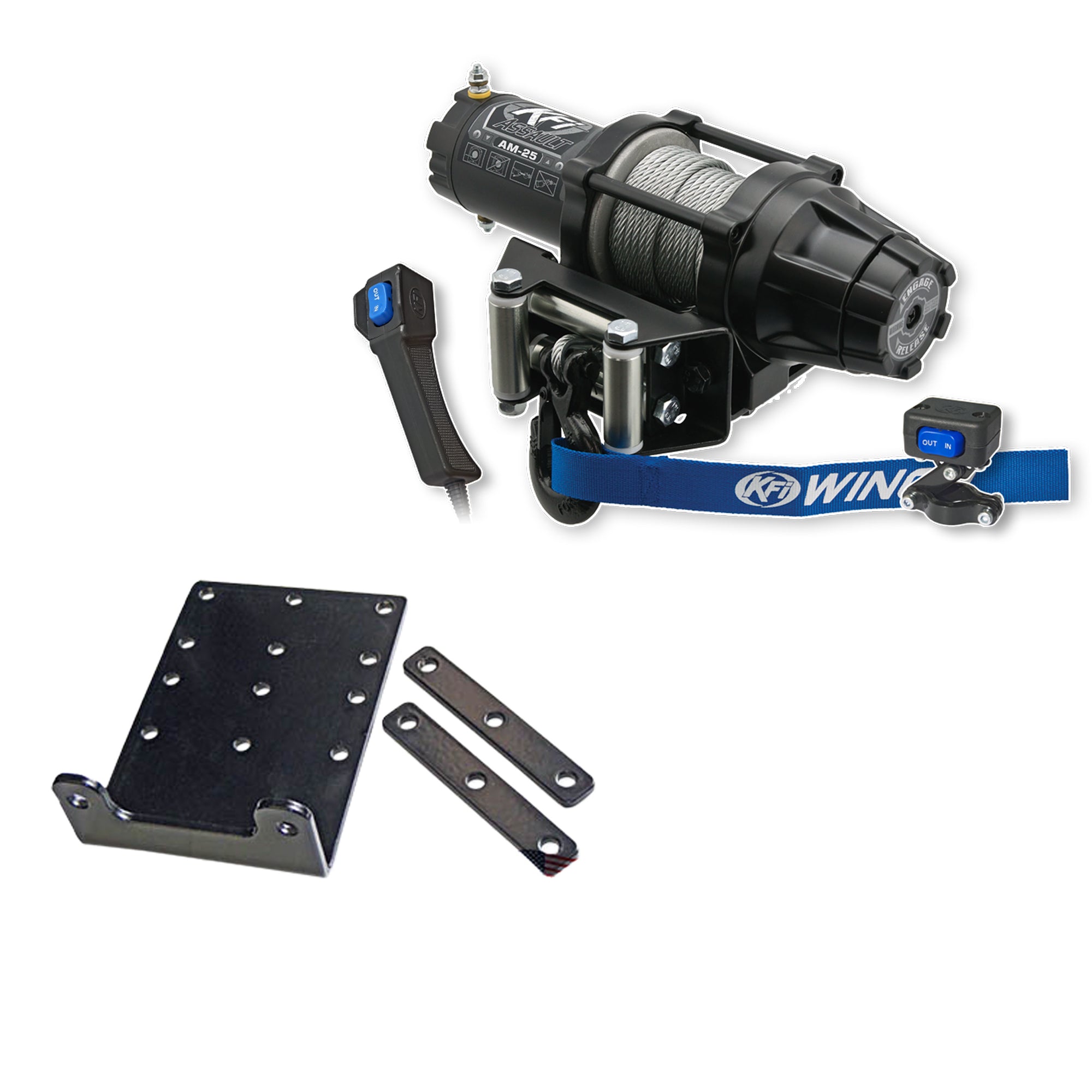 KFI Winch Kit For Kubota RTV900 / RTV1140 (w/2.00" Front Reciever) 09-Current