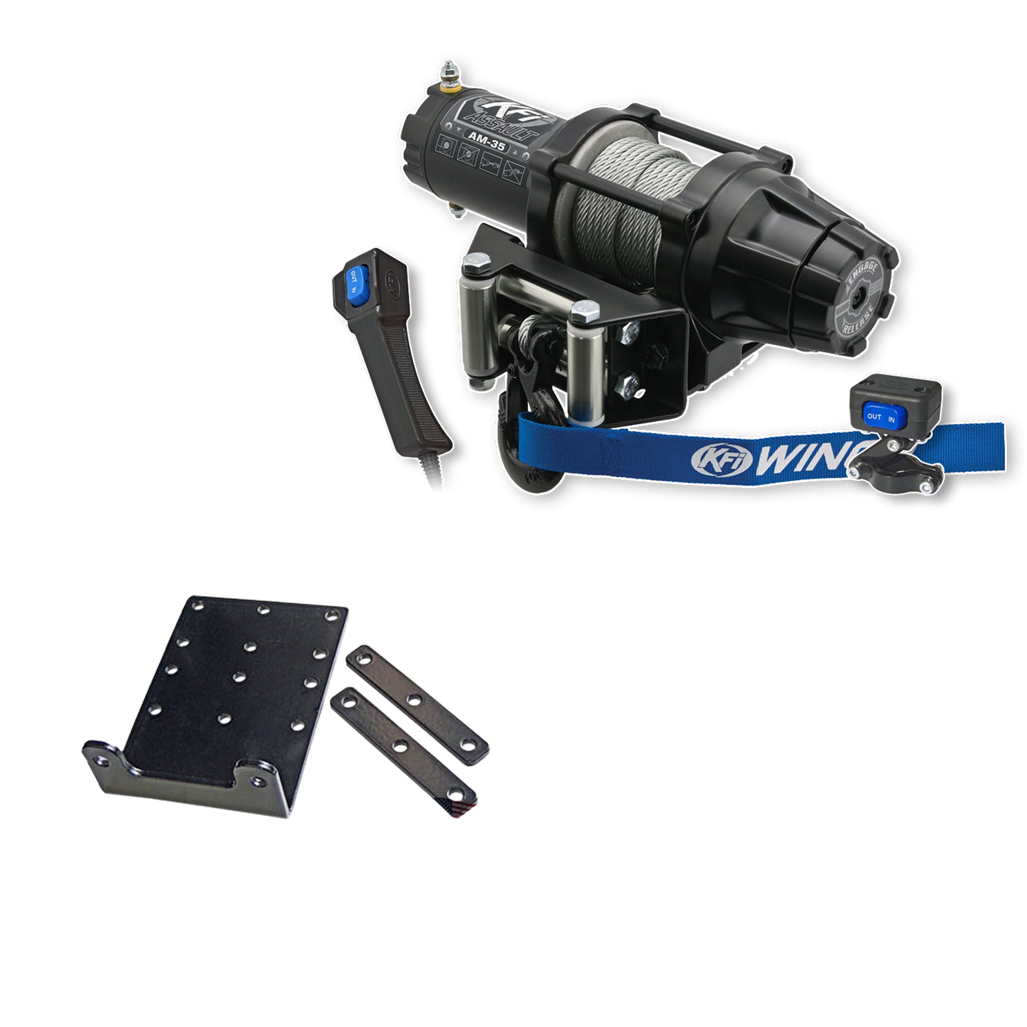 KFI Winch Kit For Kubota RTV900 / RTV1140 (w/2.00" Front Reciever) 09-Current