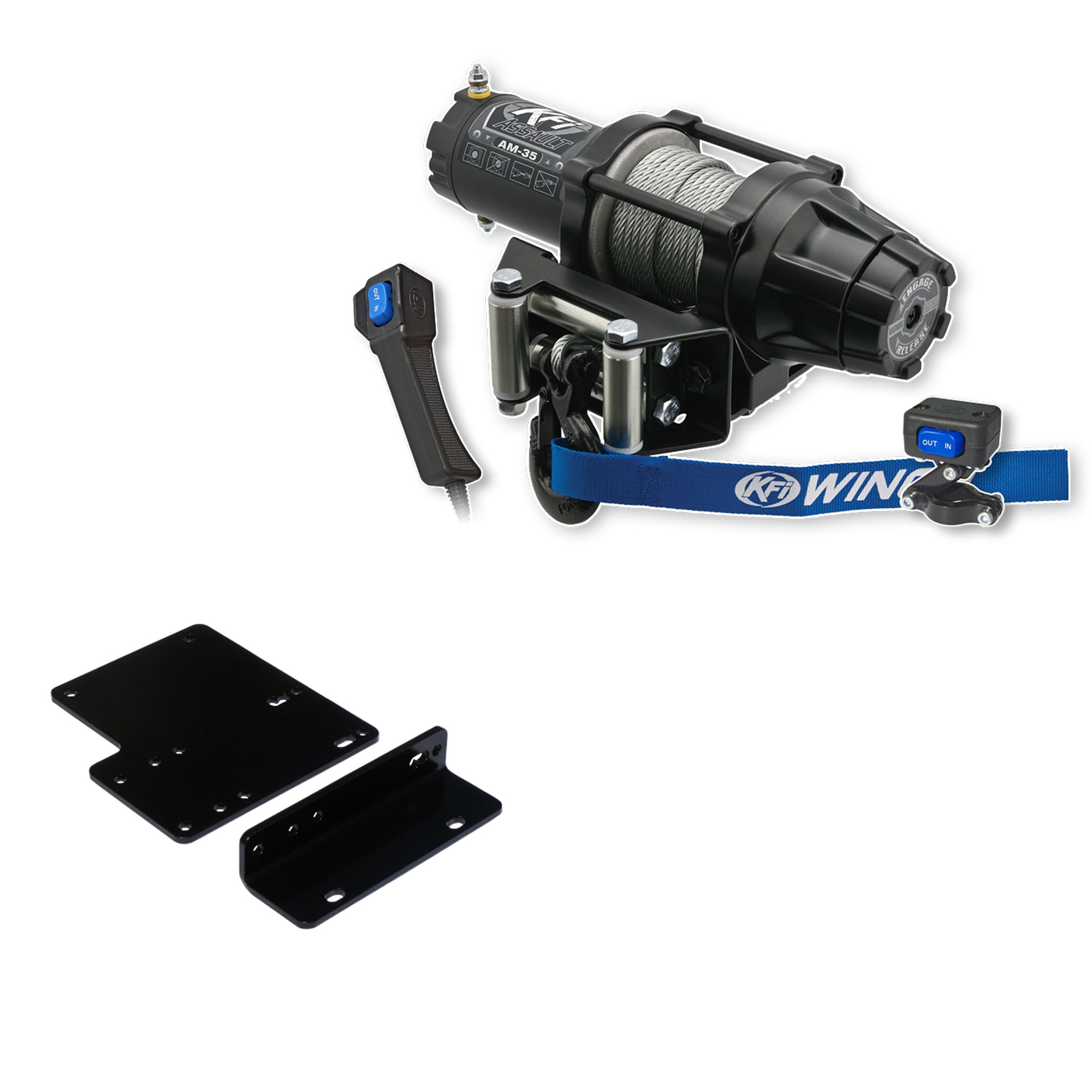 KFI Winch Kit For Kawasaki 4000/4010 Mule 4x4, 2x4 / Trans4x4 2014-2025
