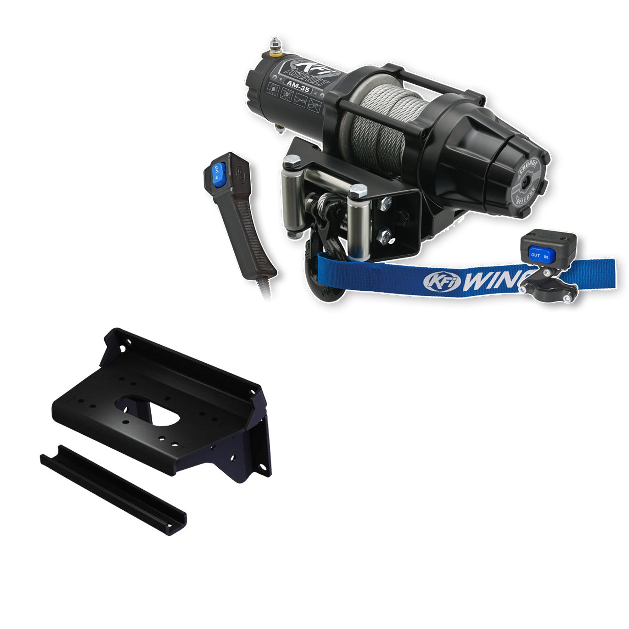 KFI Winch Kit For Kawasaki 820 Mule PRO-FXR 2018-2023