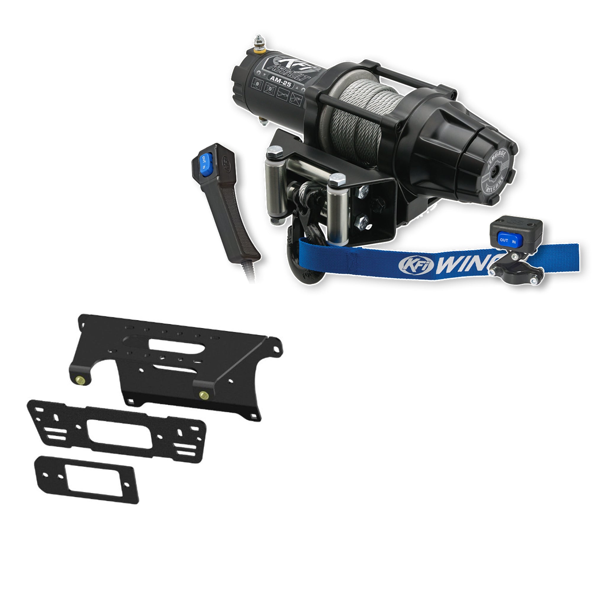 KFI Winch Kit For Polaris 900 Ranger Full-Size 4x4 2013-2019