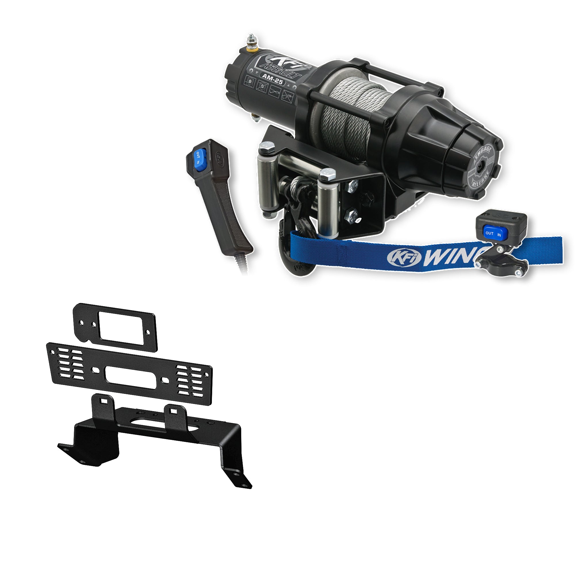 KFI Winch Kit For Polaris 570 Ranger Midsize 4x4 Crew 2014-2021