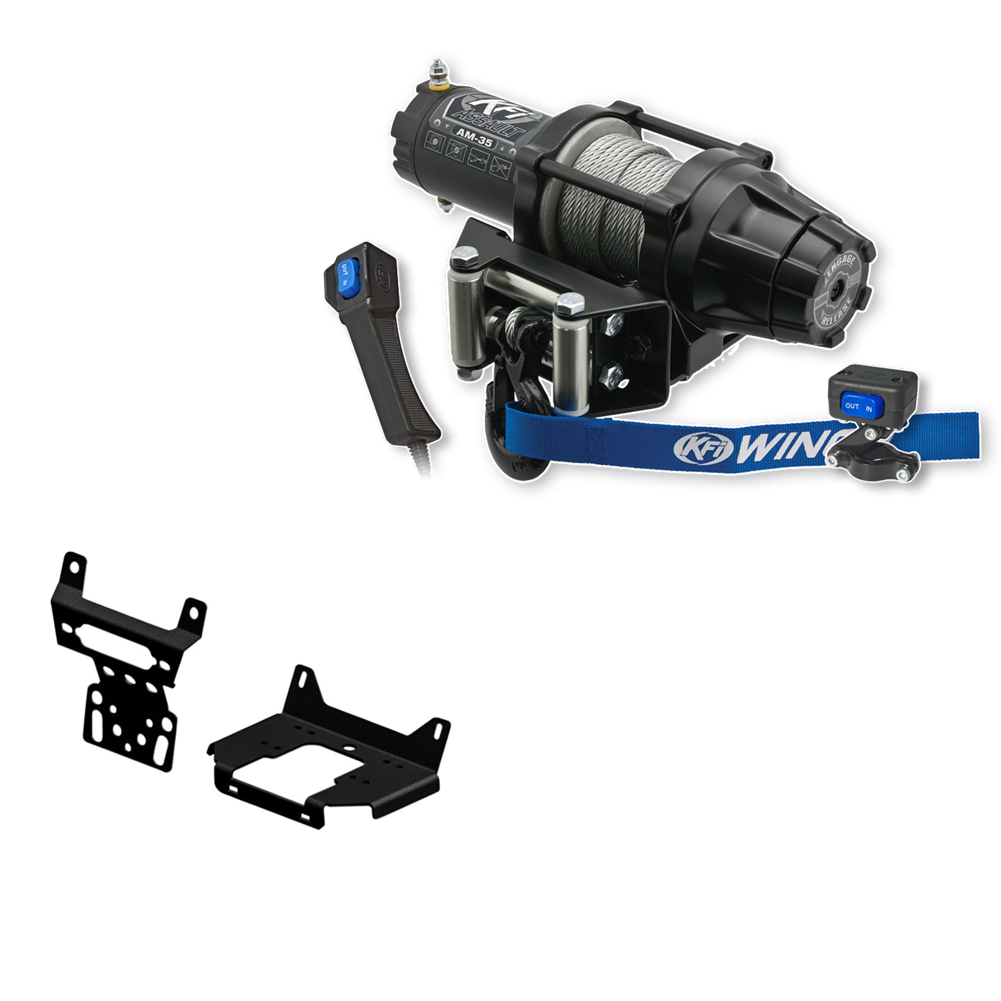 KFI Winch Kit For Polaris 900 RZR S - Models: (EPS / Premium) 2015-2024