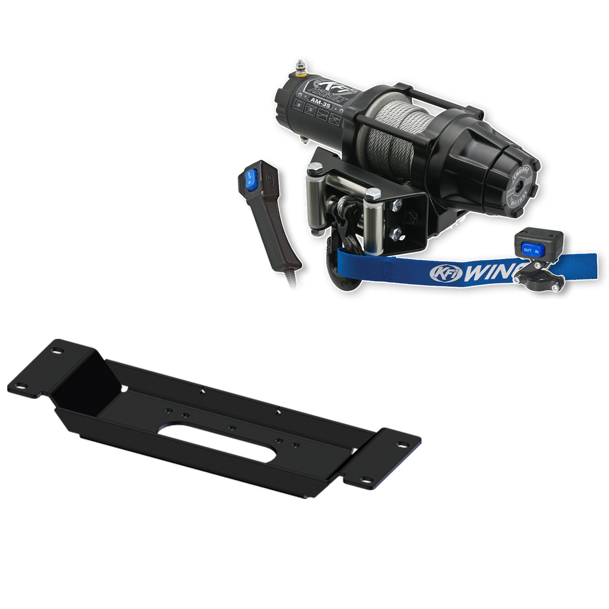 KFI Products Winch Kit For Polaris Ranger SP 570/Crew (Midsize) 2022-2024