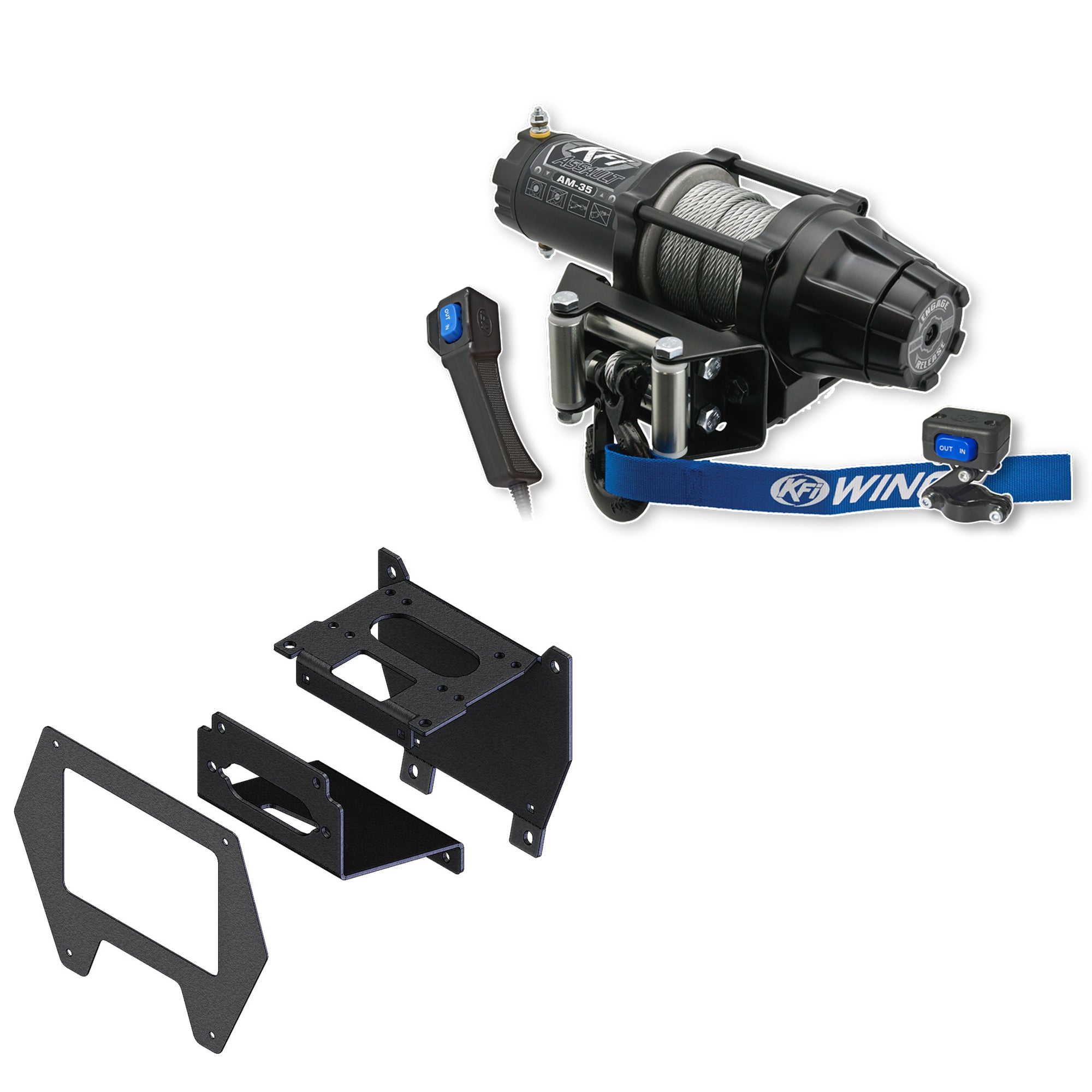 KFI Products Winch Kit For Polaris RZR Turbo R/R 4 2022-2024