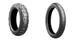 Bridgestone Battlax Adventurecross AX41 And Adventure A41 Tire Pair For Triumph Scrambler 1200 XC / XE 2018+