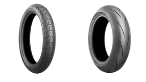 Bridgestone Battlax Adventurecross Scrambler AX41S And RS12 Tire Pair For Triumph Street Triple 675 / R 08-17