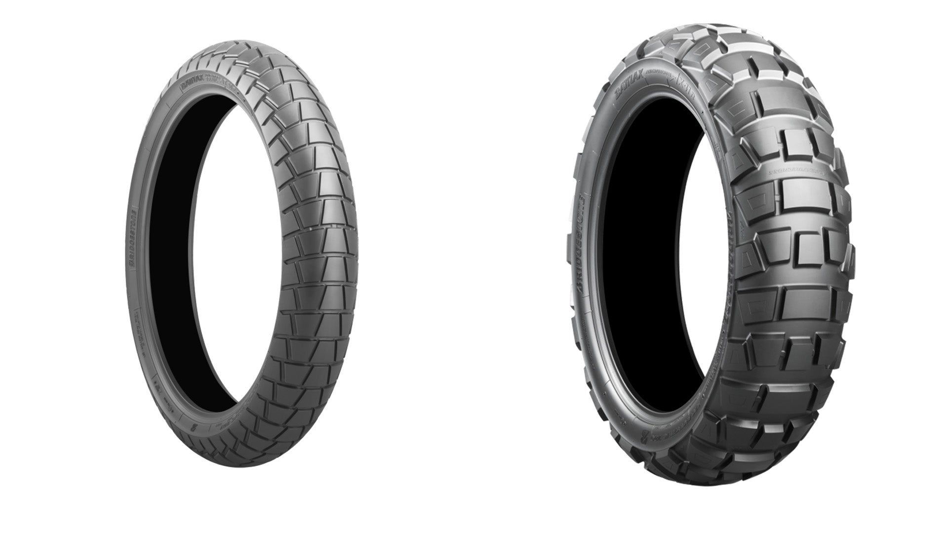 Bridgestone Battlax Adventure Trail AT41 And Adventurecross AX41 Tire Pair For Kawasaki KLR650 87-18