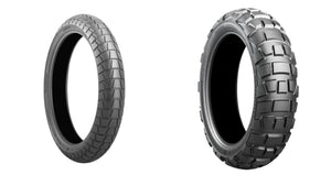 Bridgestone Battlax Adventure Trail AT41 And Adventurecross AX41 Tire Pair For Kawasaki KLR650 87-18