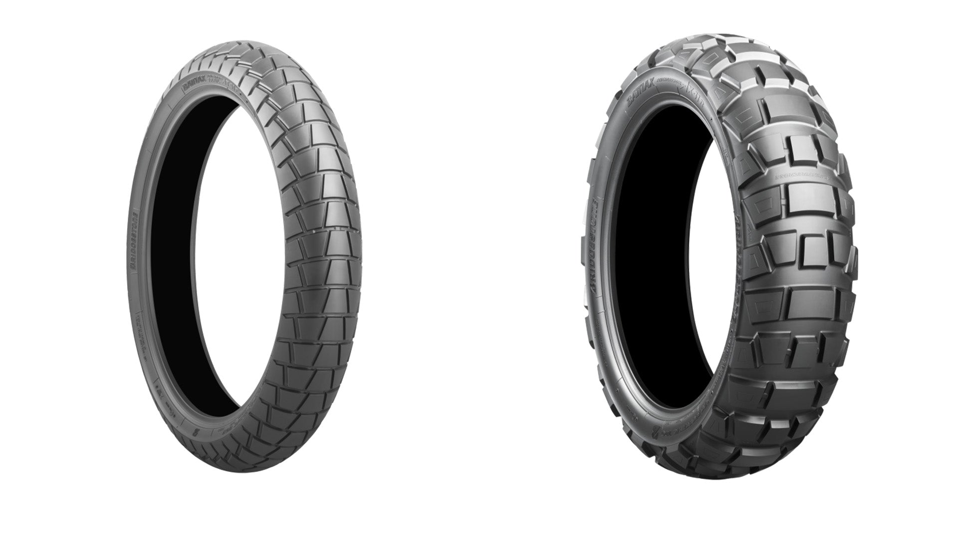 Bridgestone Battlax Adventure Trail AT41 And Adventurecross AX41 Tire Pair For Kawasaki KLR650 87-18