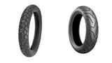 Bridgestone Trail Wing TW101 110x80x19 And Battlax Adventure A41 150x70x17 Full OEM Tire Set For Suzuki DL650 V-Strom 04-16