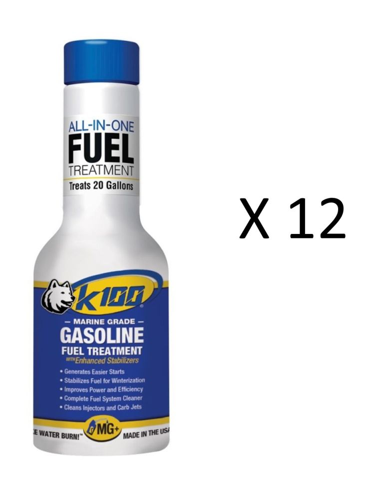 K100 All In One Marine Gas Treatment And Stabilizer Fluid 8oz Pack Of 12