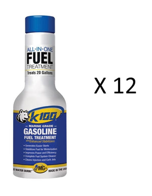 K100 All In One Marine Gas Treatment And Stabilizer Fluid 8oz Pack Of 12